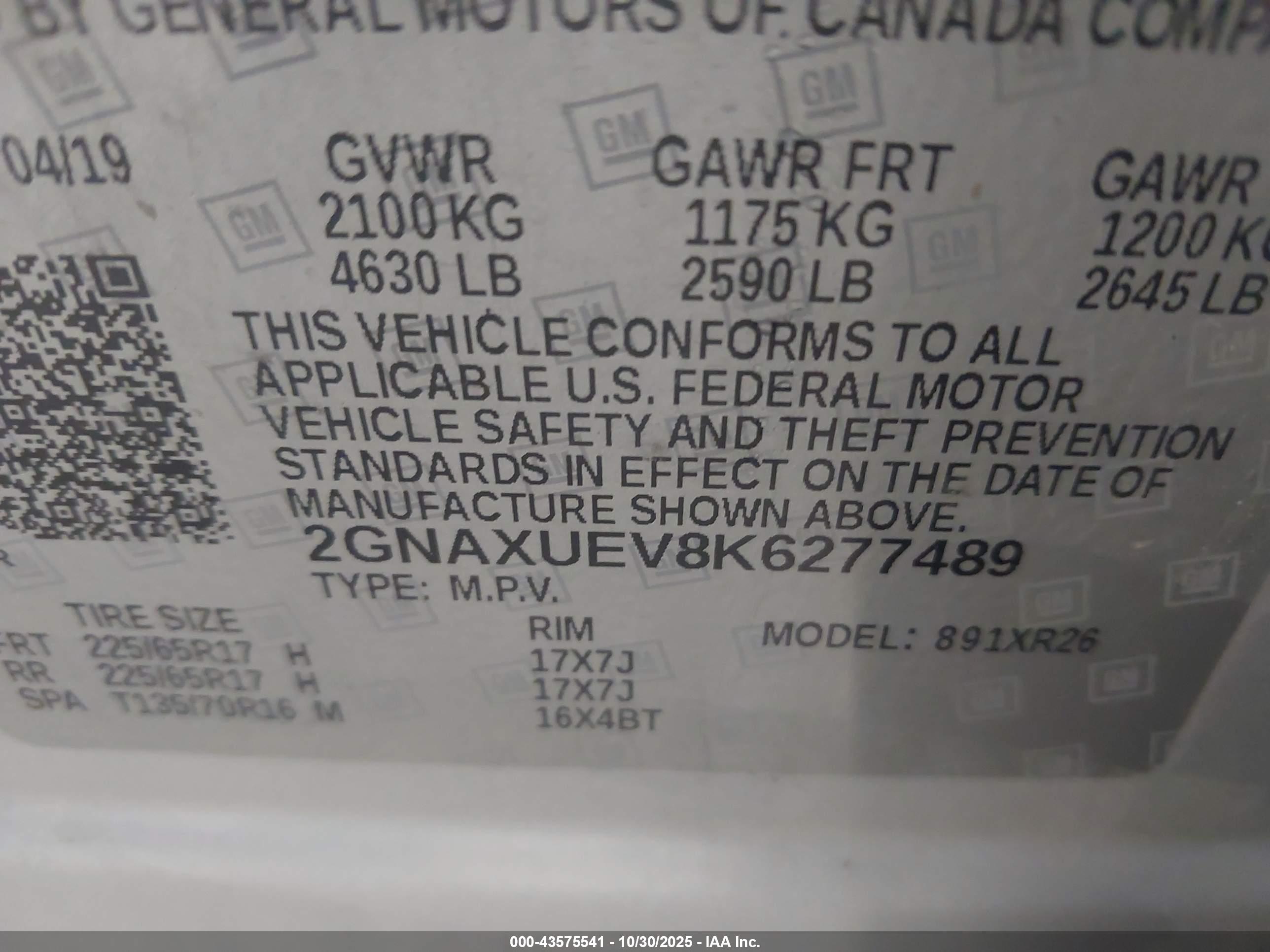 CHEVROLET EQUINOX image 9