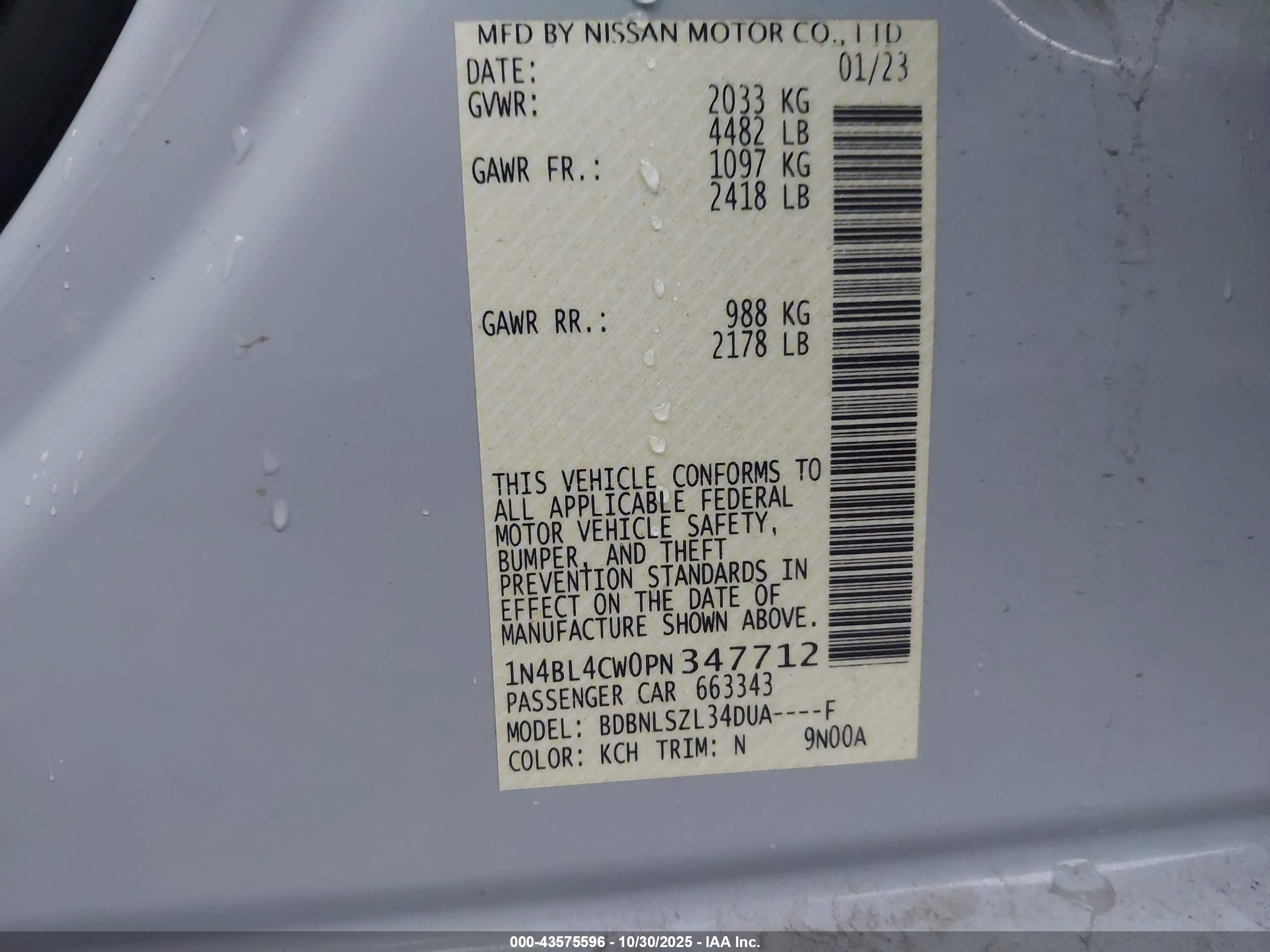 NISSAN ALTIMA image 9