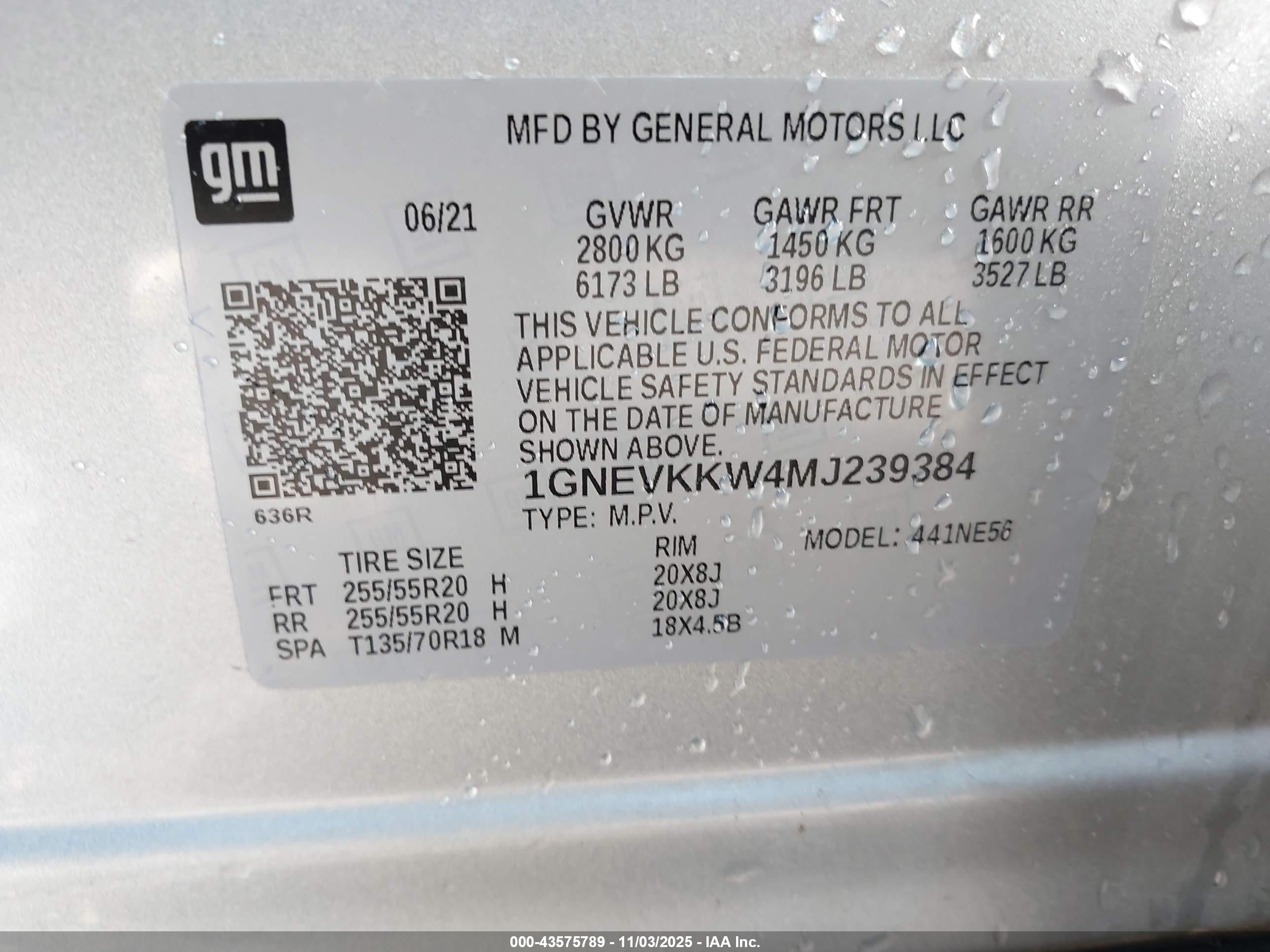 CHEVROLET TRAVERSE image 9