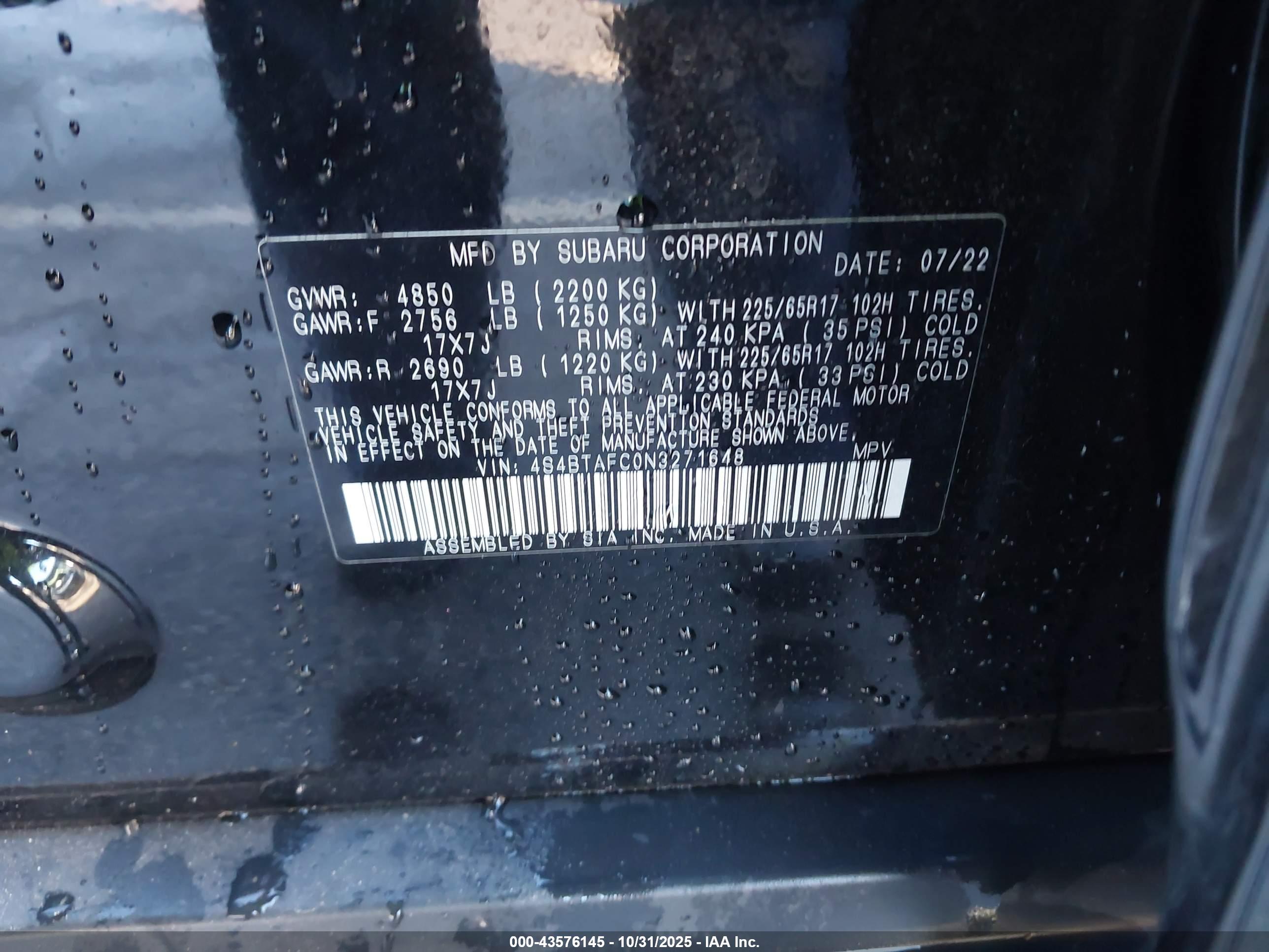 SUBARU OUTBACK image 9
