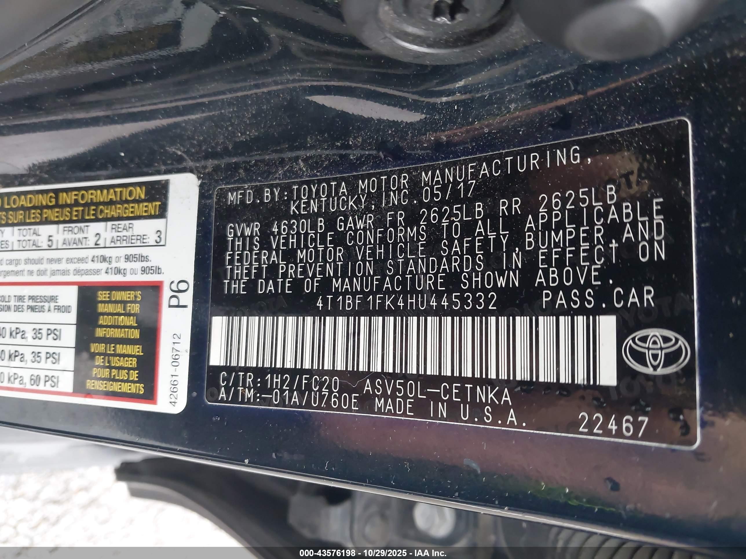 TOYOTA CAMRY image 9