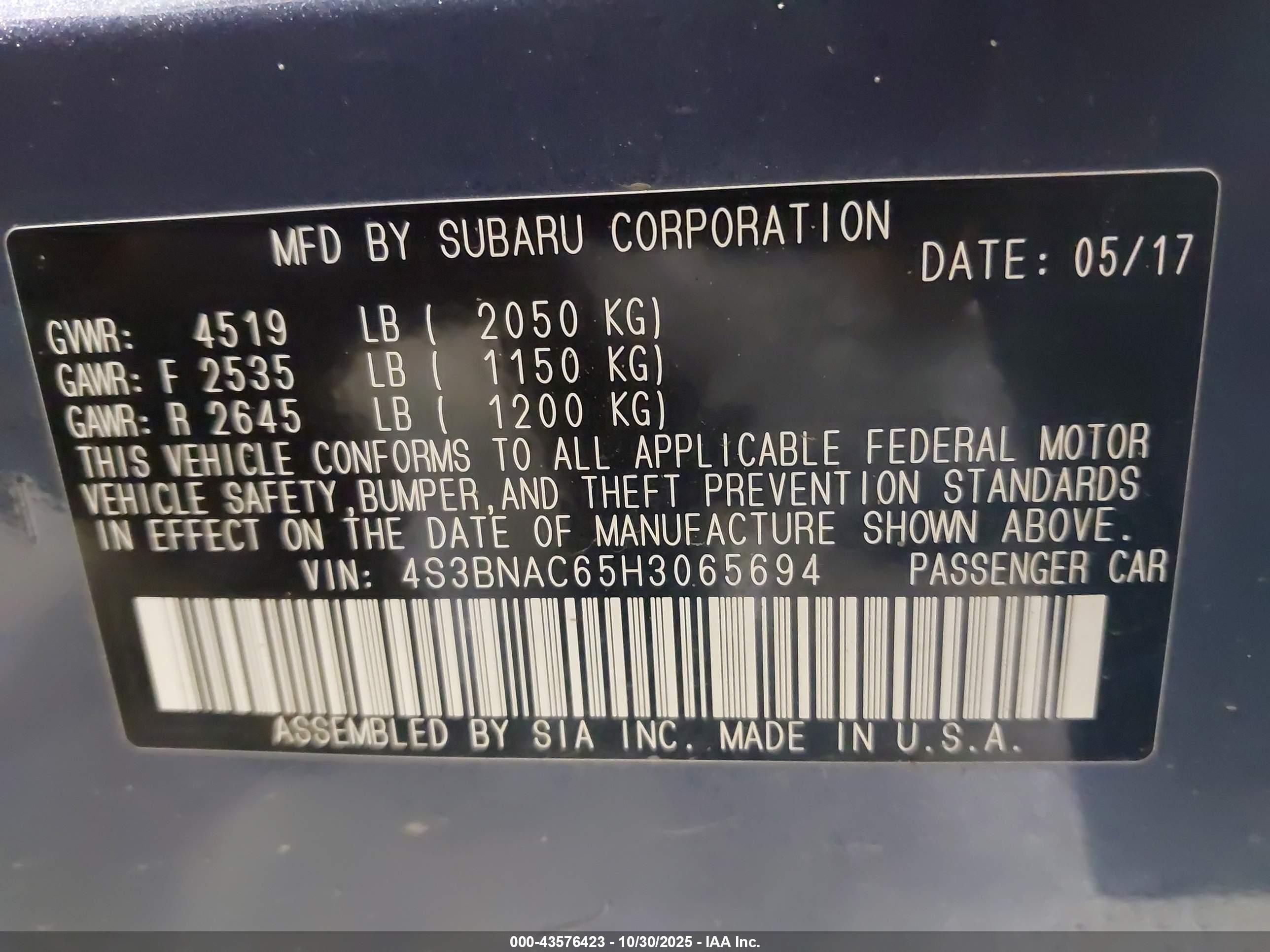 SUBARU LEGACY image 9