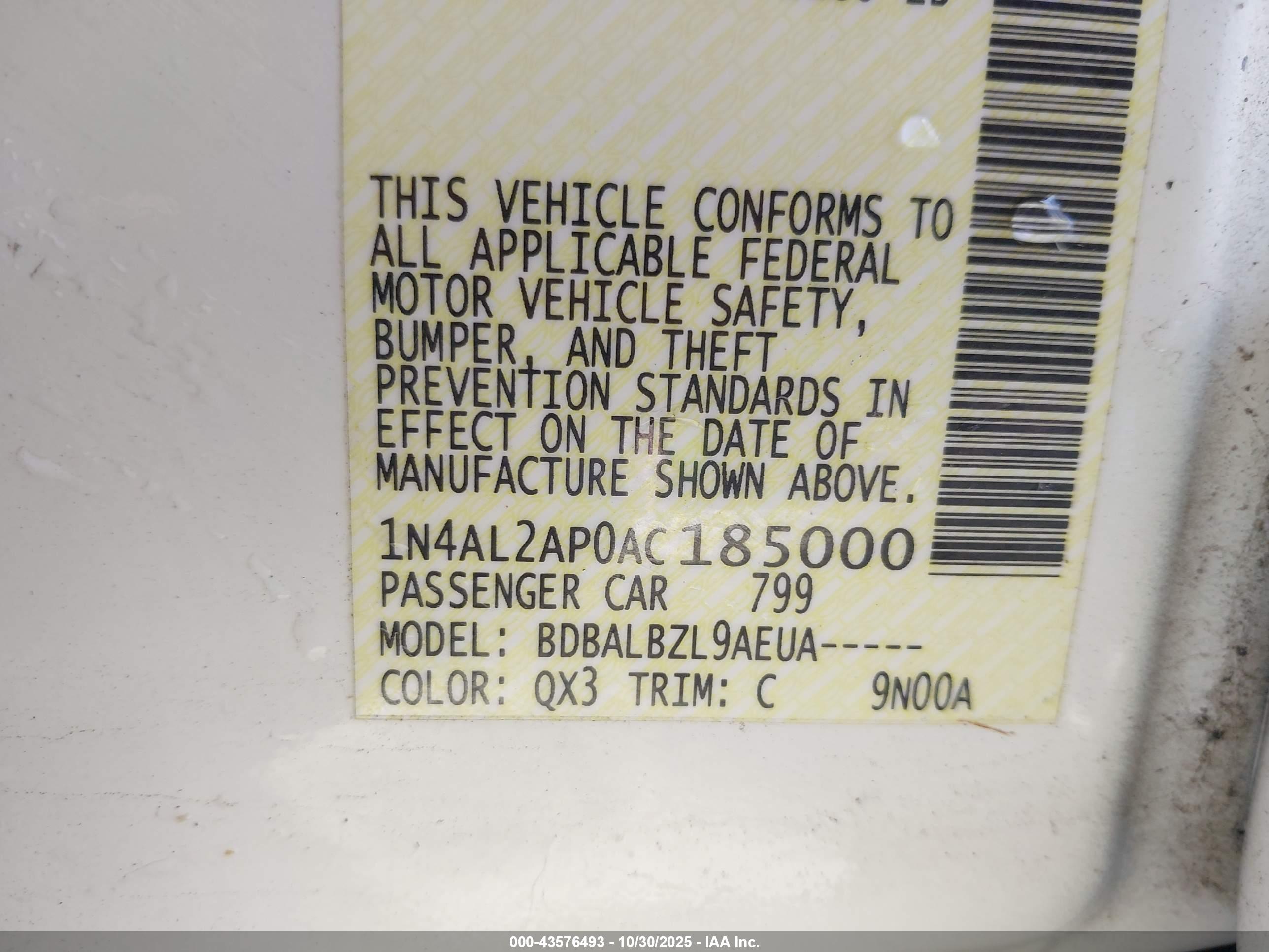 NISSAN ALTIMA image 9