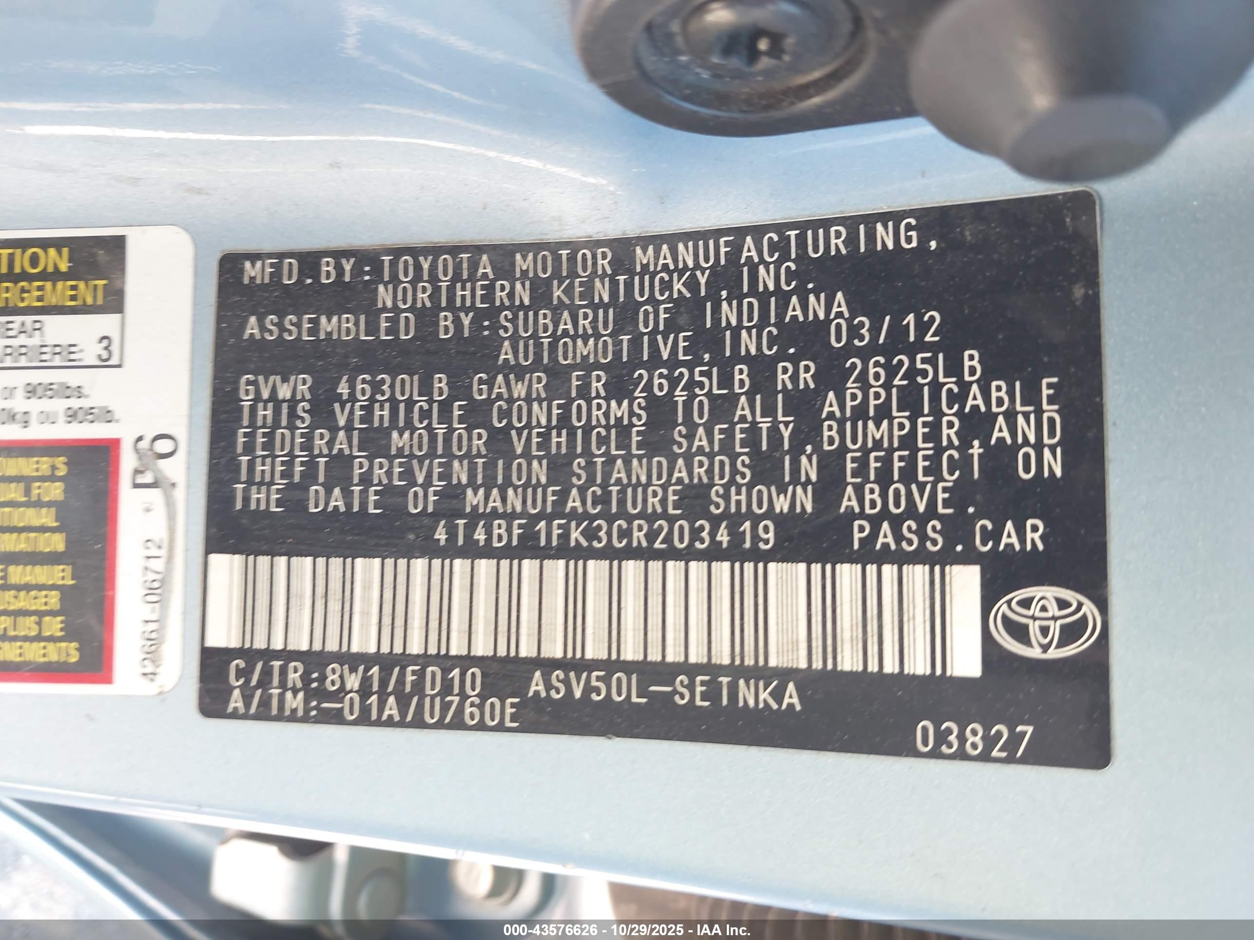 TOYOTA CAMRY image 9