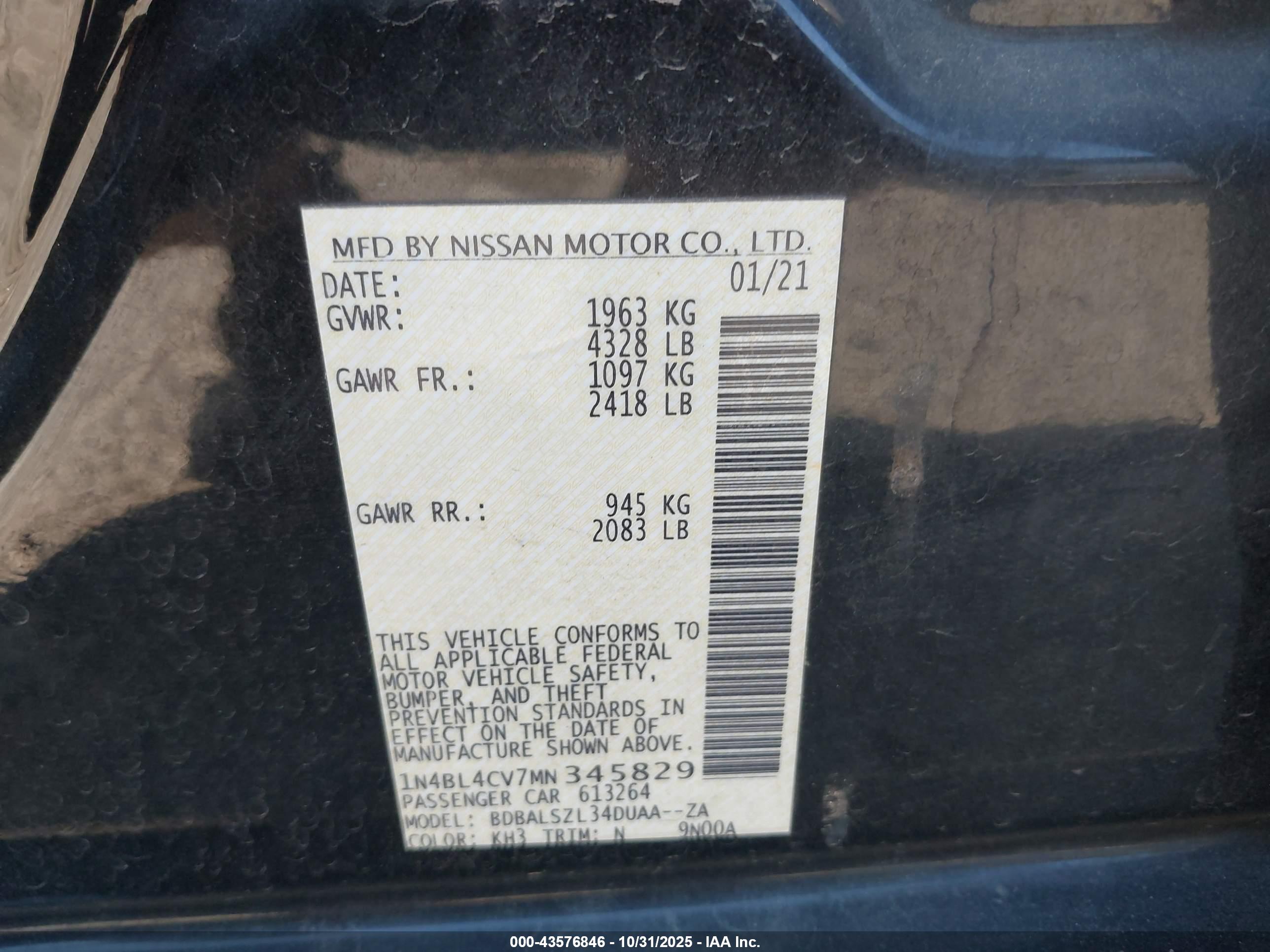 NISSAN ALTIMA image 9