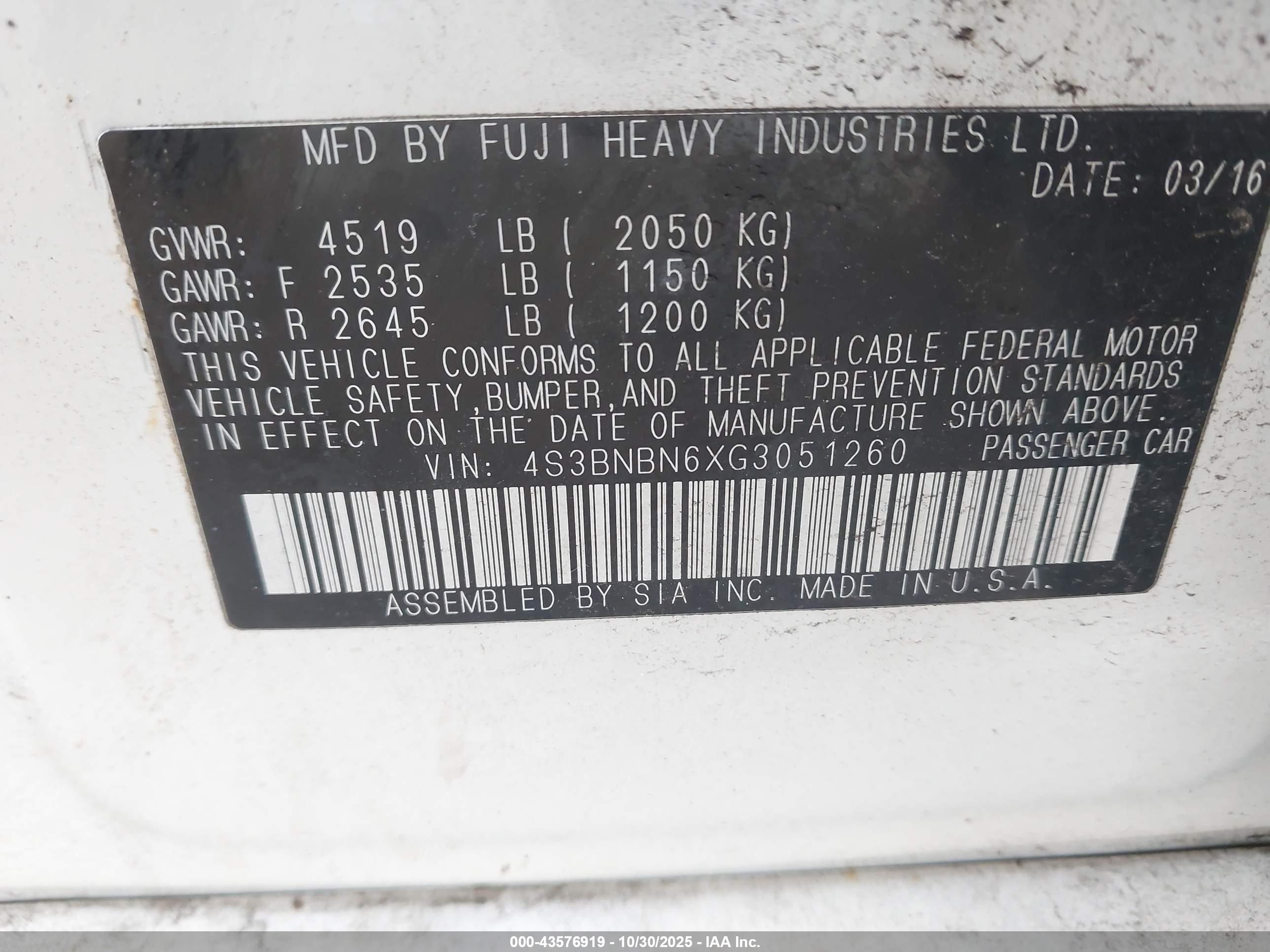SUBARU LEGACY image 9