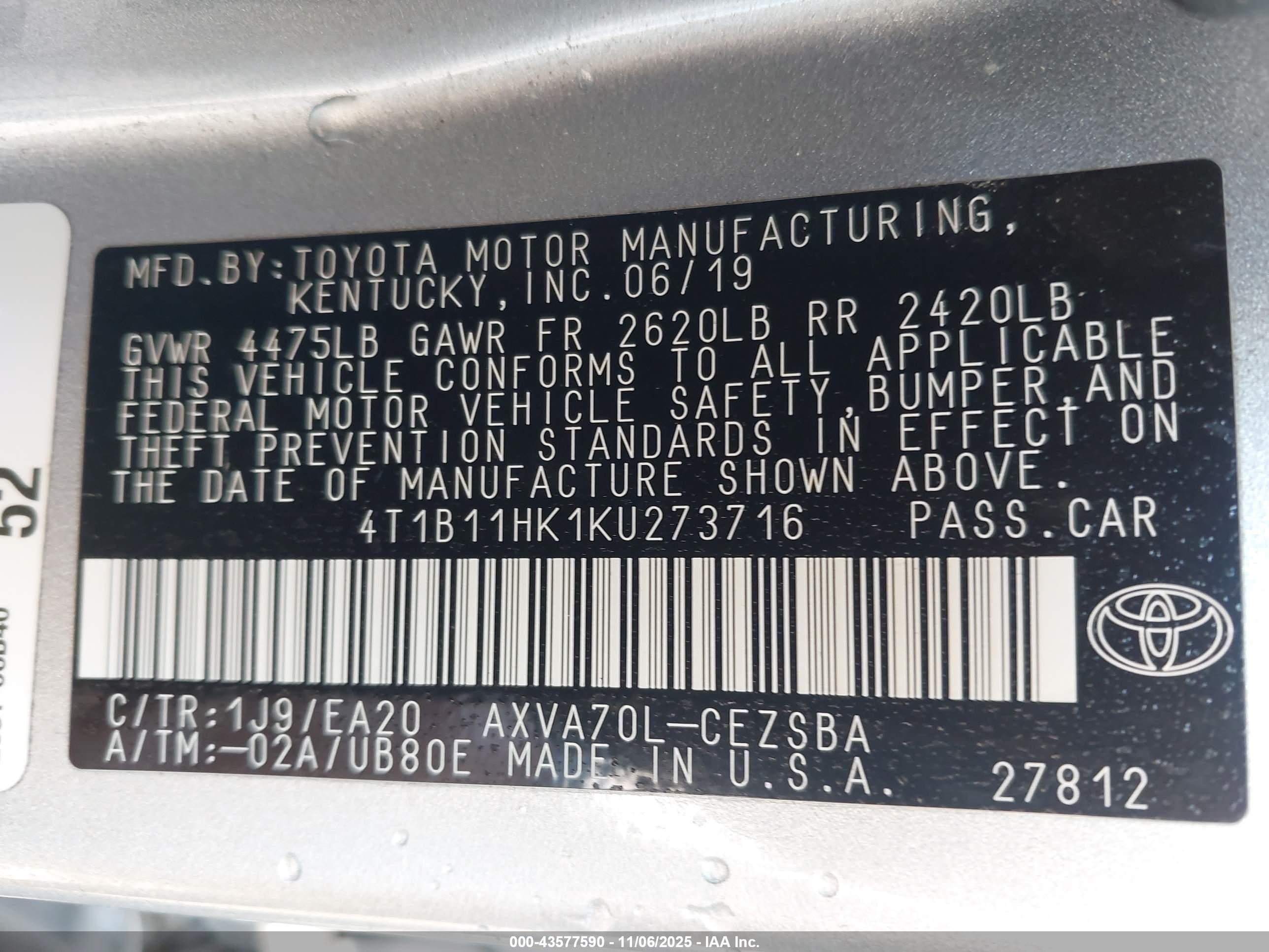 TOYOTA CAMRY image 9