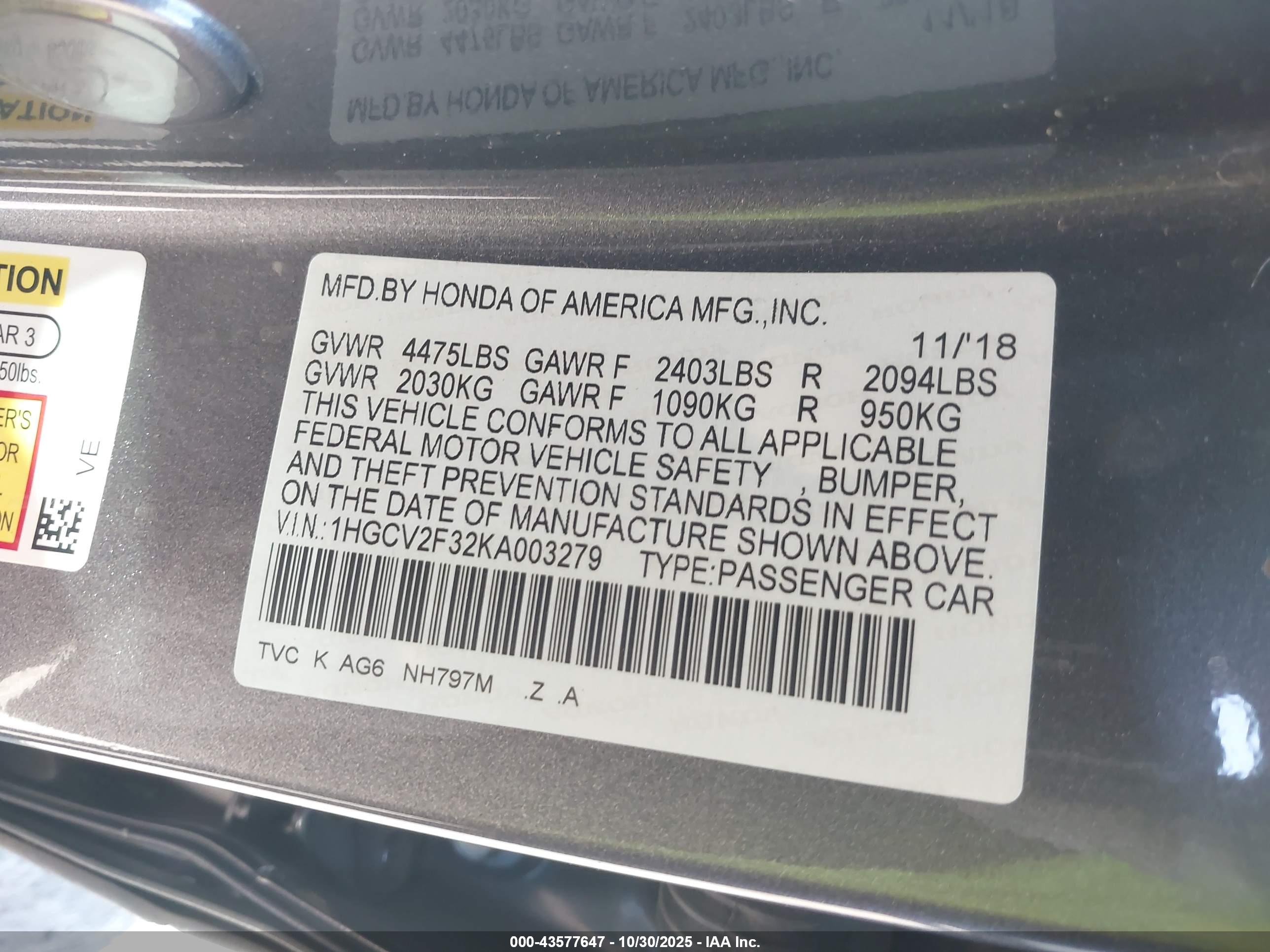 HONDA ACCORD image 9