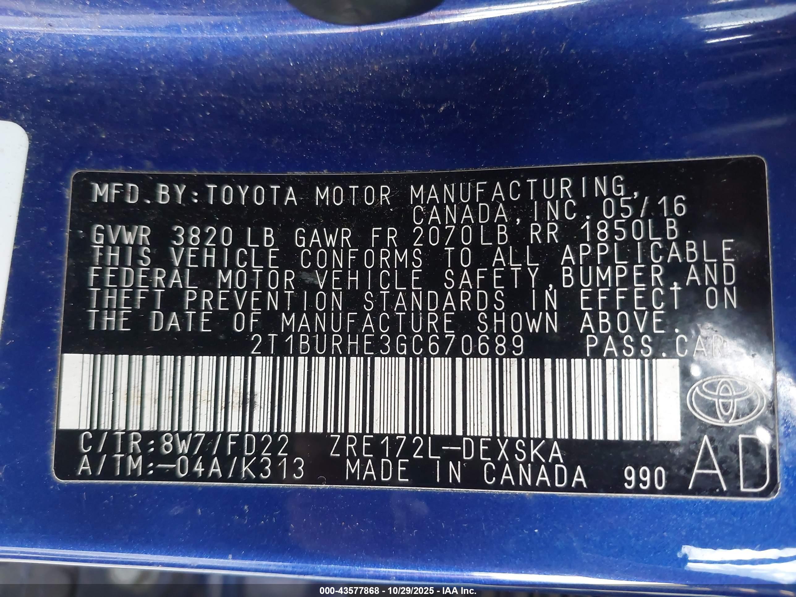 TOYOTA COROLLA image 9