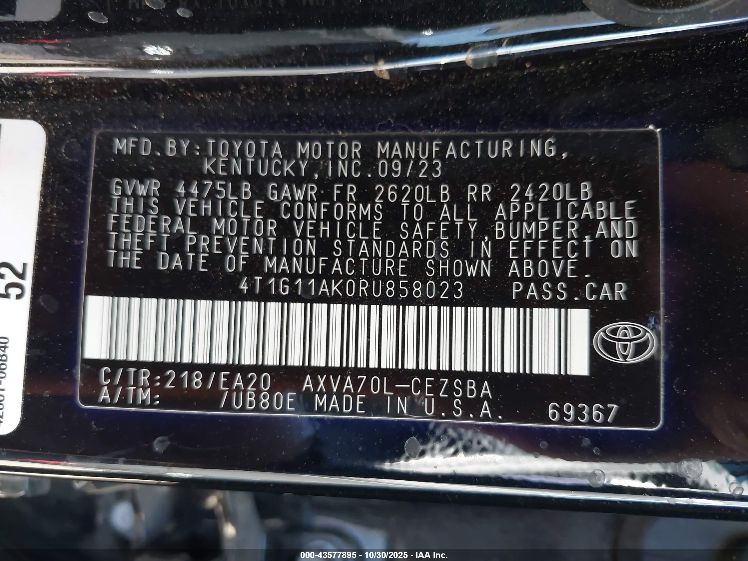 TOYOTA CAMRY image 9