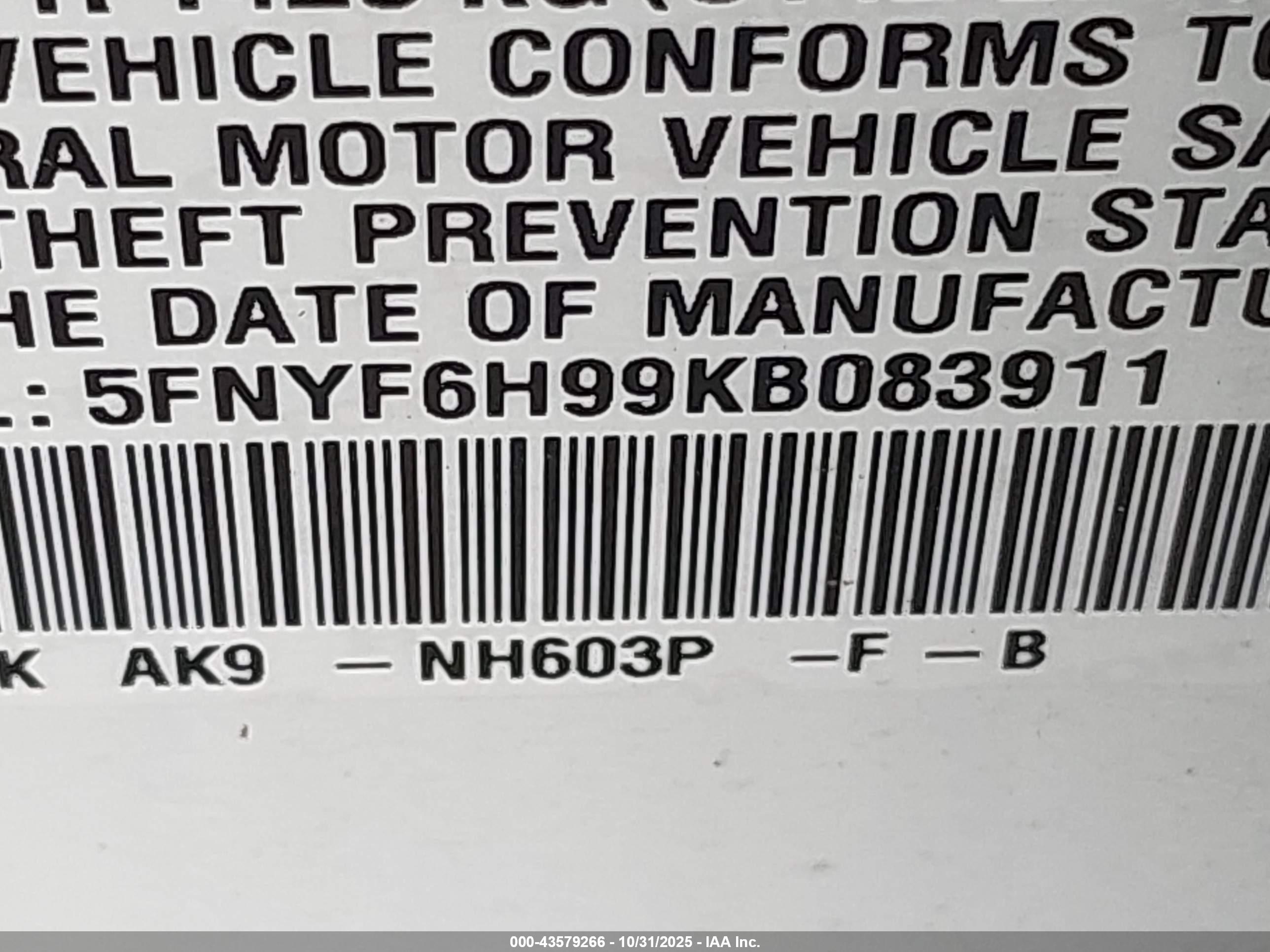 HONDA PILOT image 9