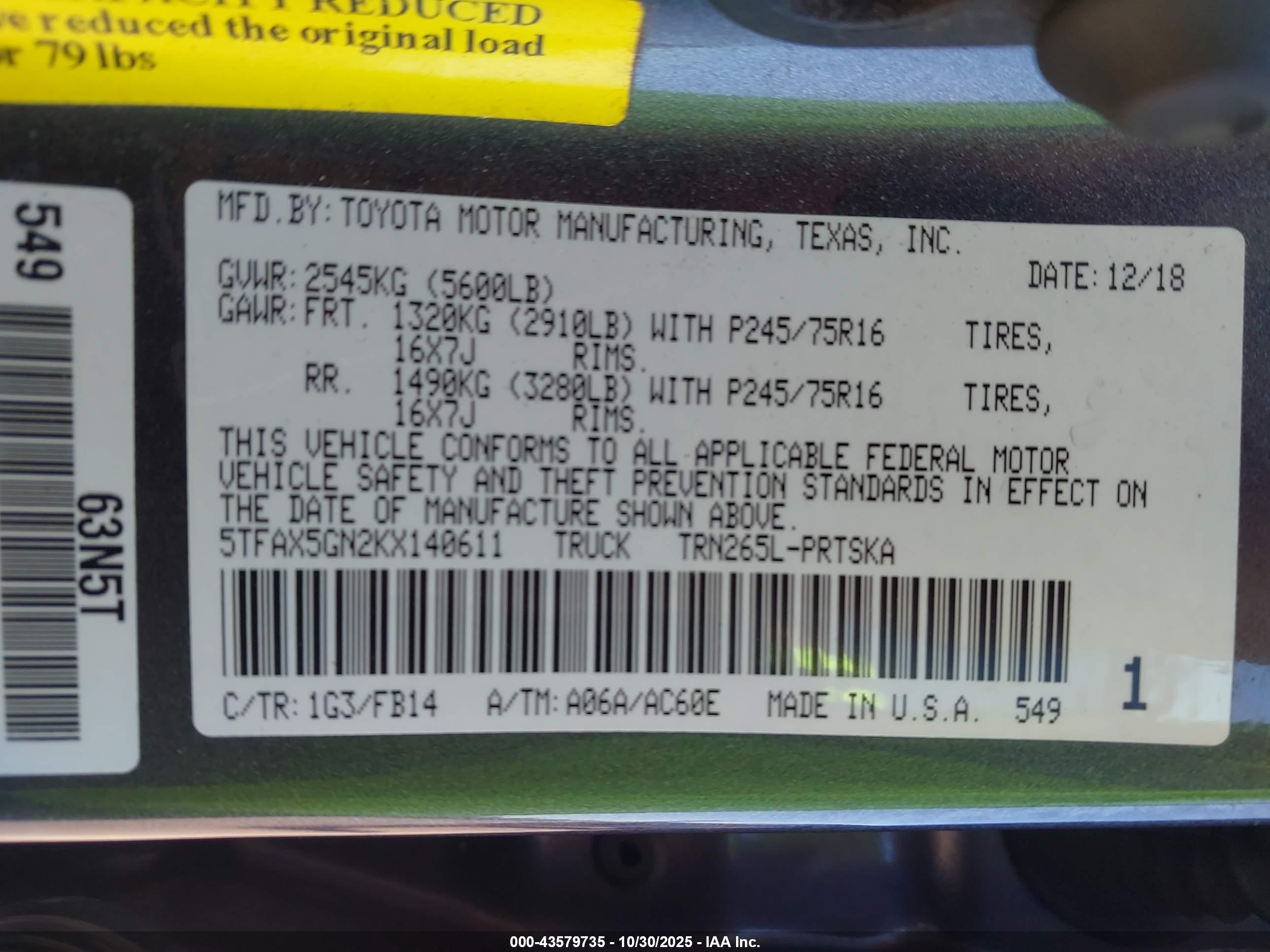 TOYOTA TACOMA image 9