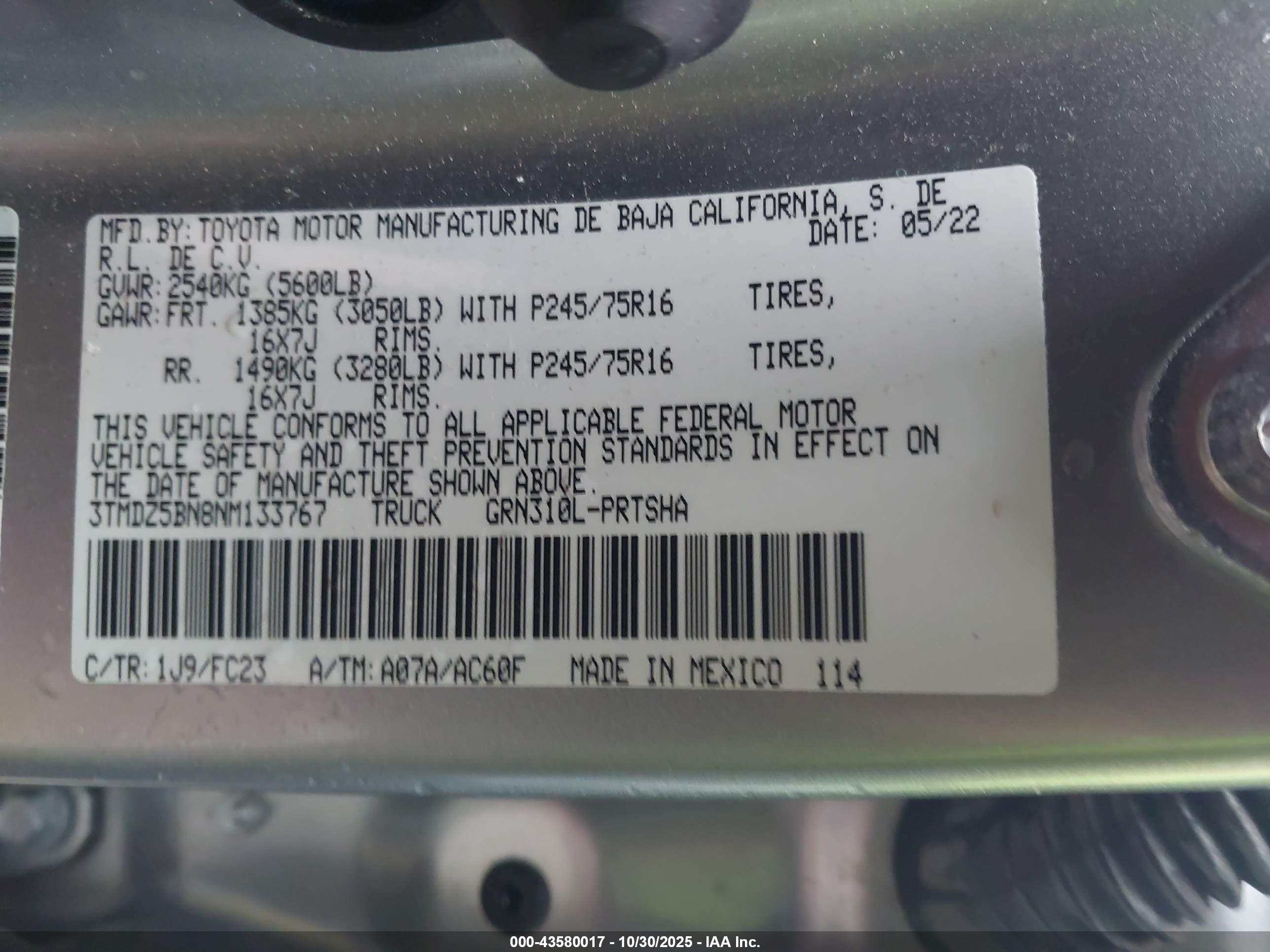 TOYOTA TACOMA image 9