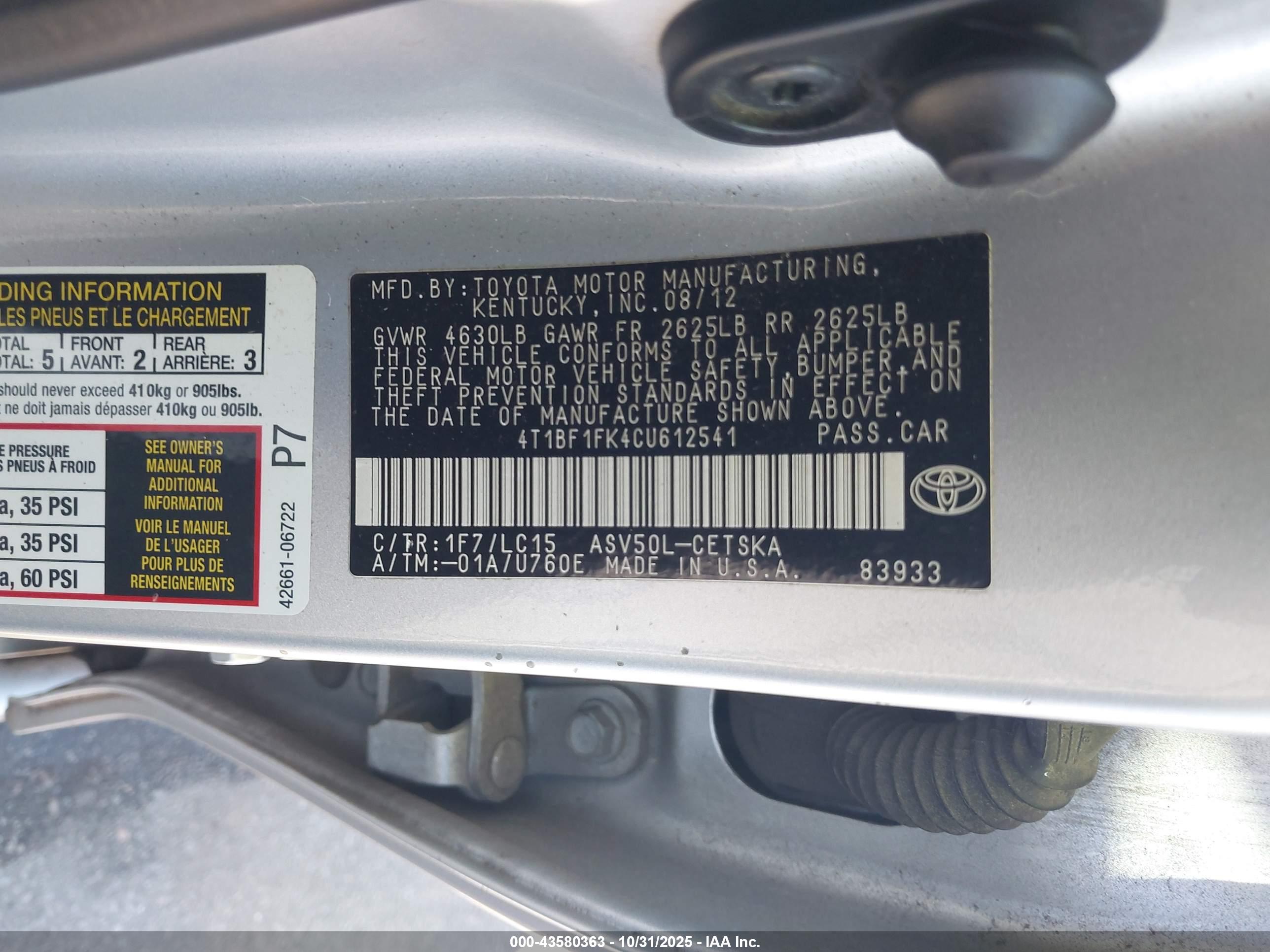 TOYOTA CAMRY image 9