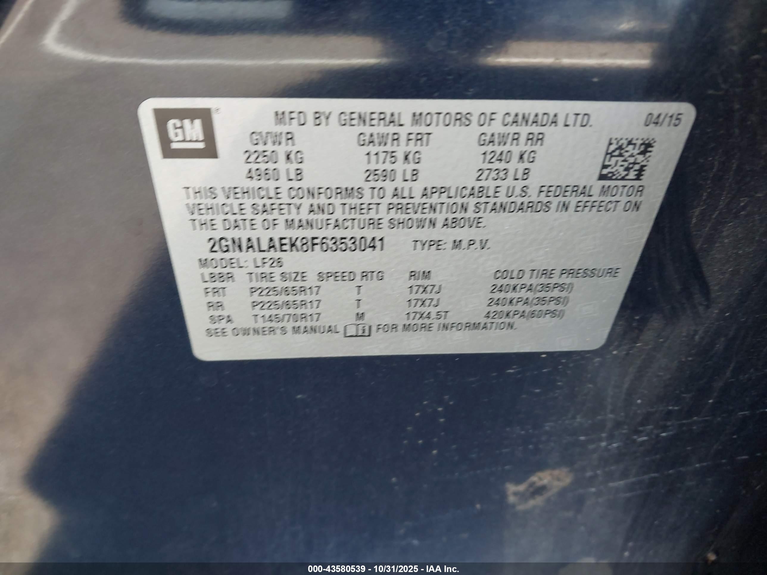 CHEVROLET EQUINOX image 9