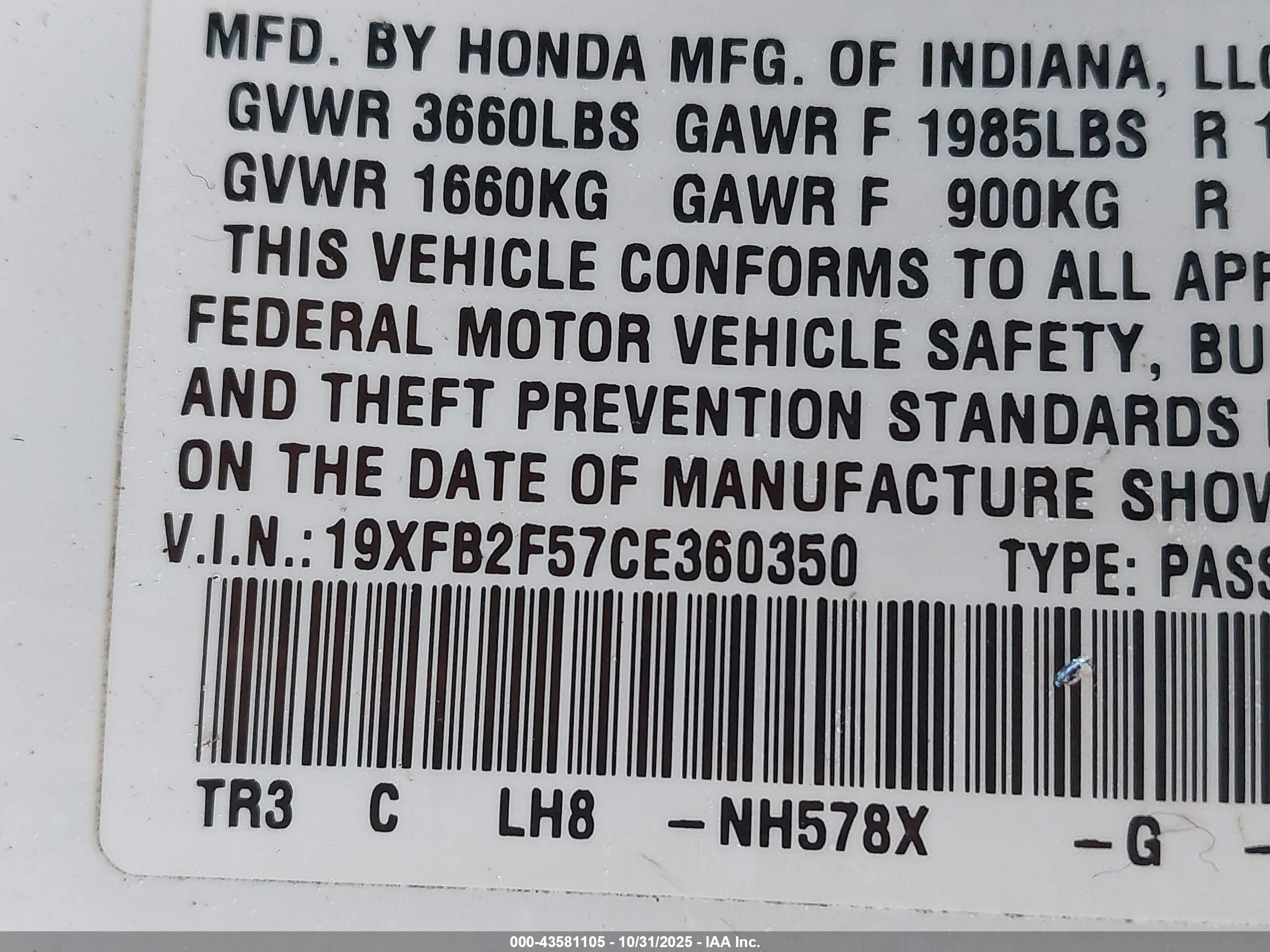 HONDA CIVIC image 9