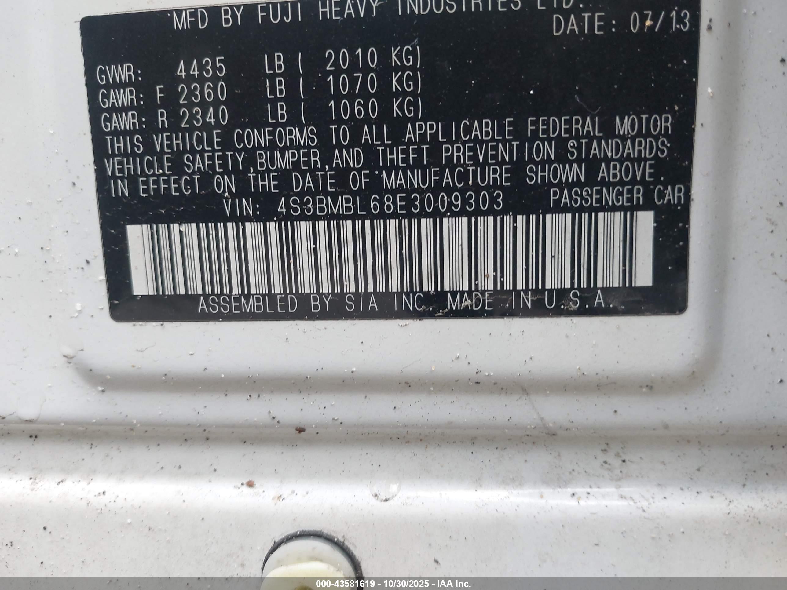 SUBARU LEGACY image 9
