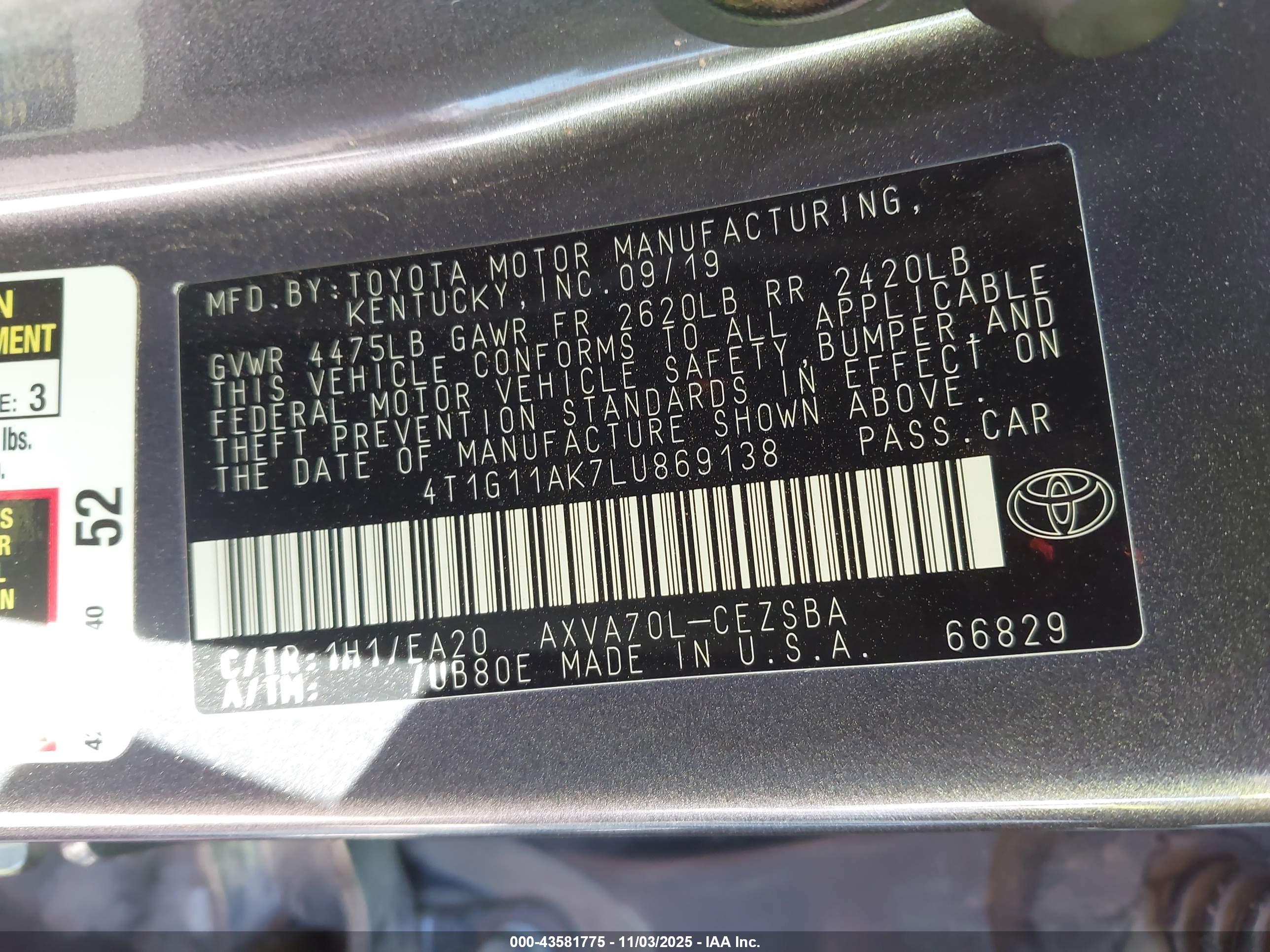 TOYOTA CAMRY image 9