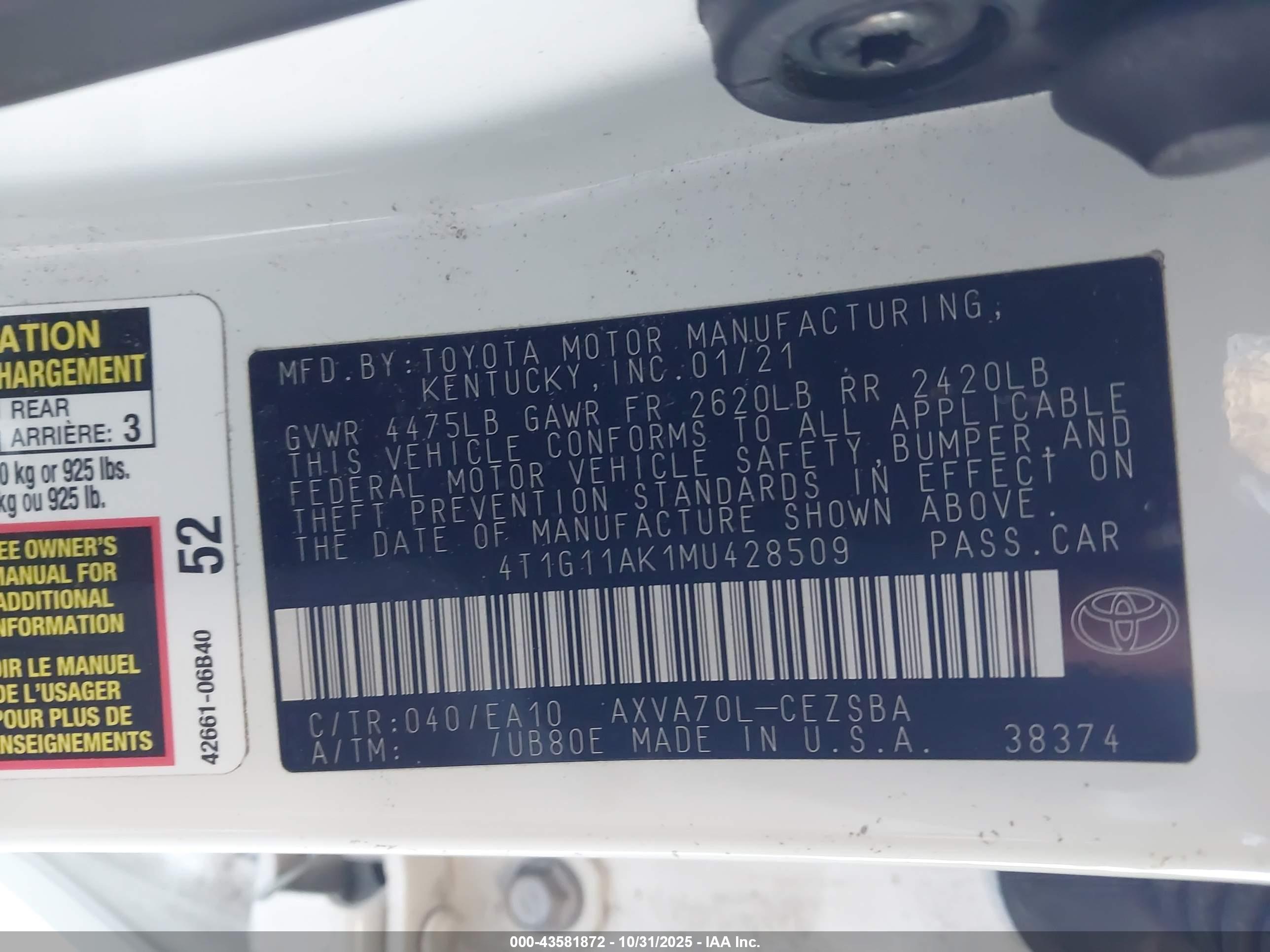 TOYOTA CAMRY image 9