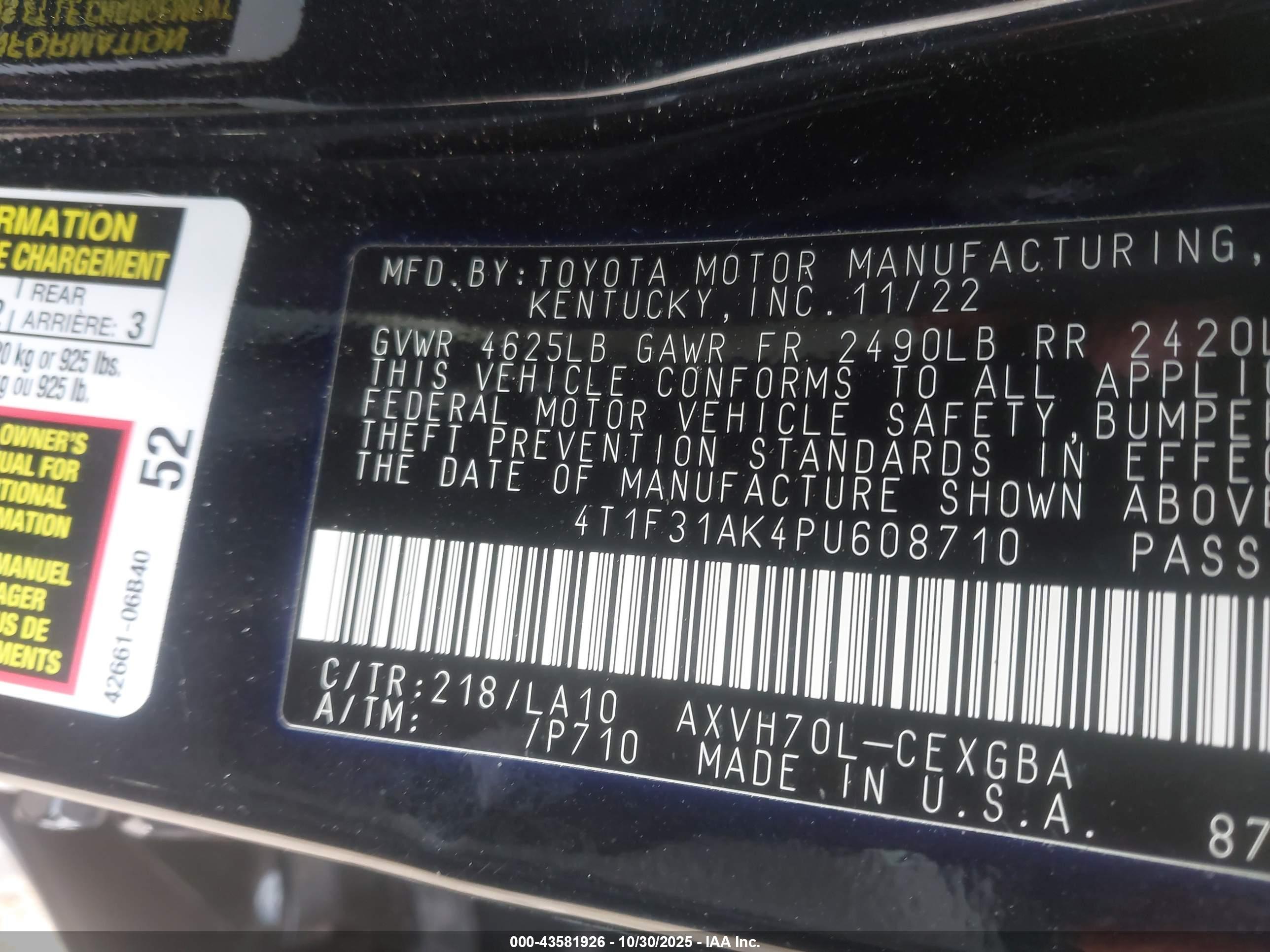 TOYOTA CAMRY image 9