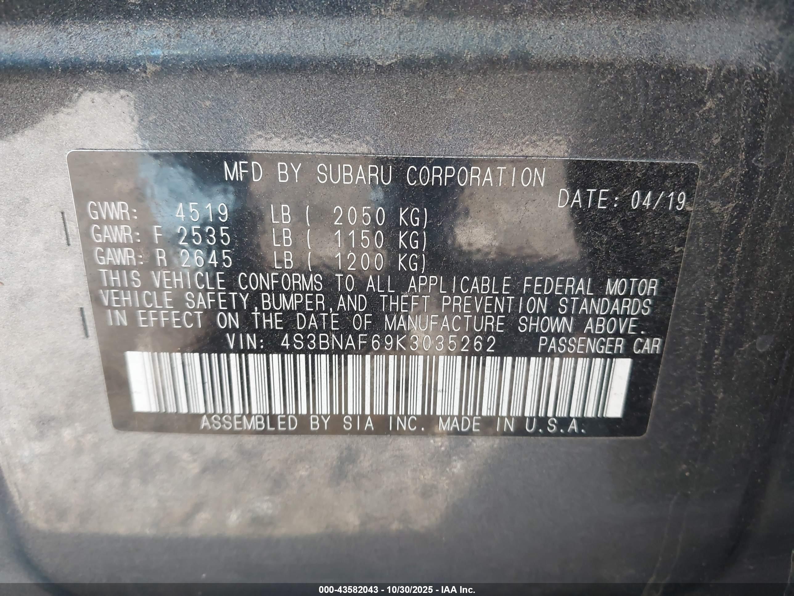 SUBARU LEGACY image 9