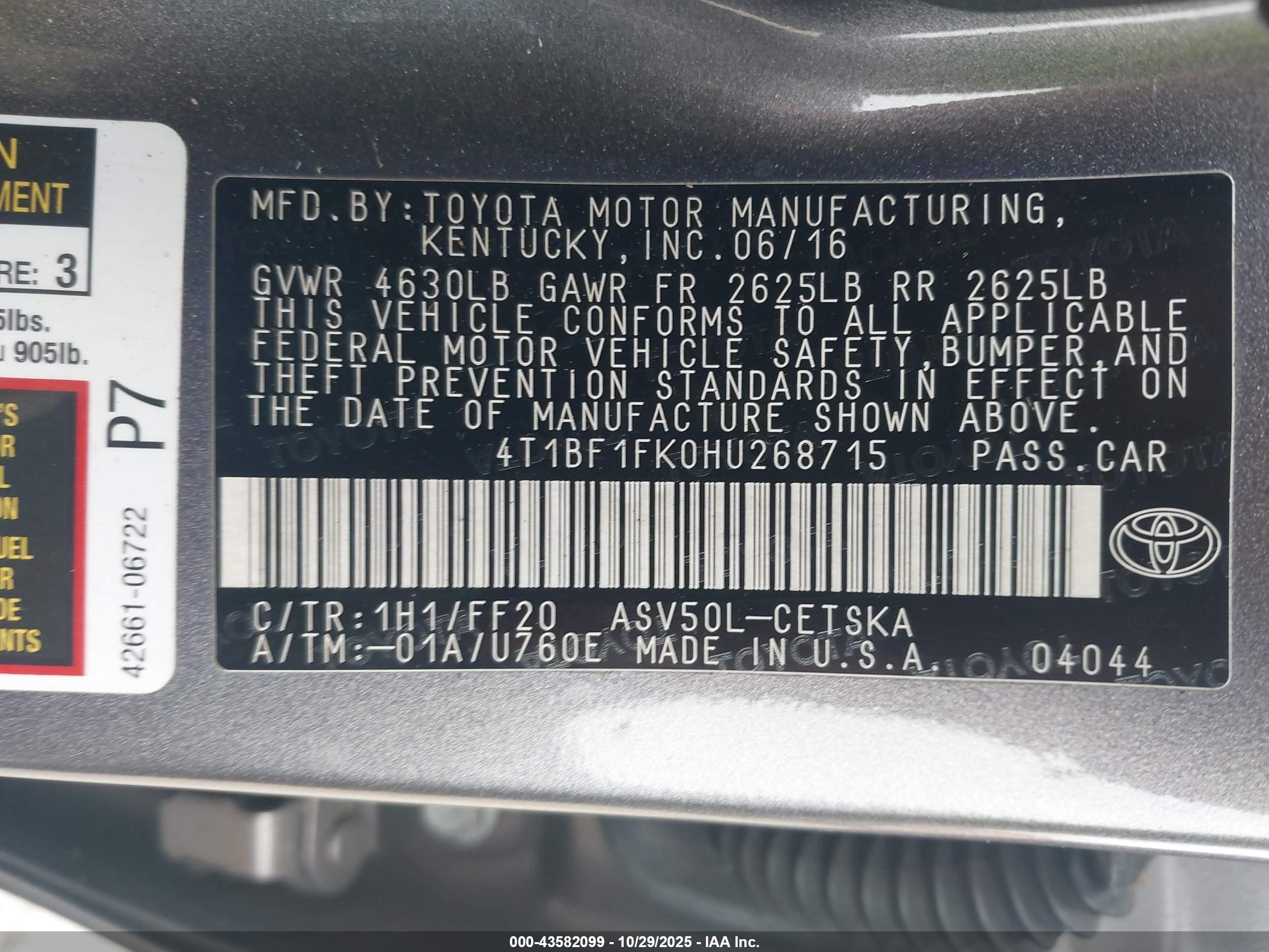 TOYOTA CAMRY image 9