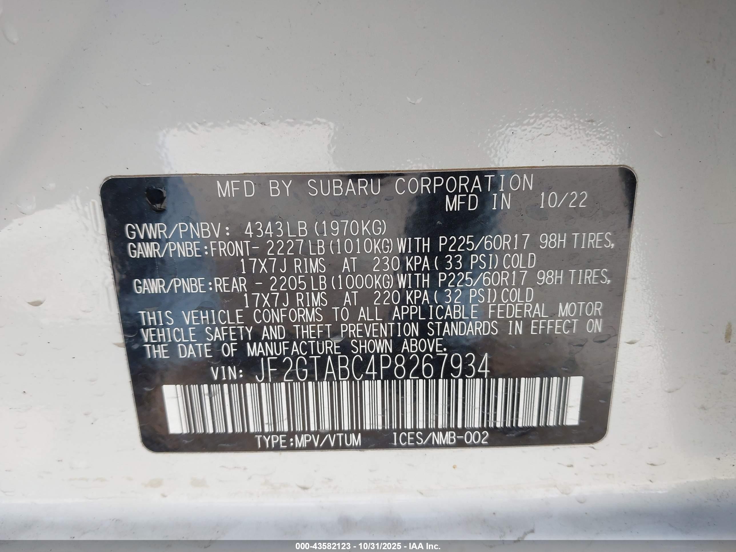 SUBARU CROSSTREK image 9