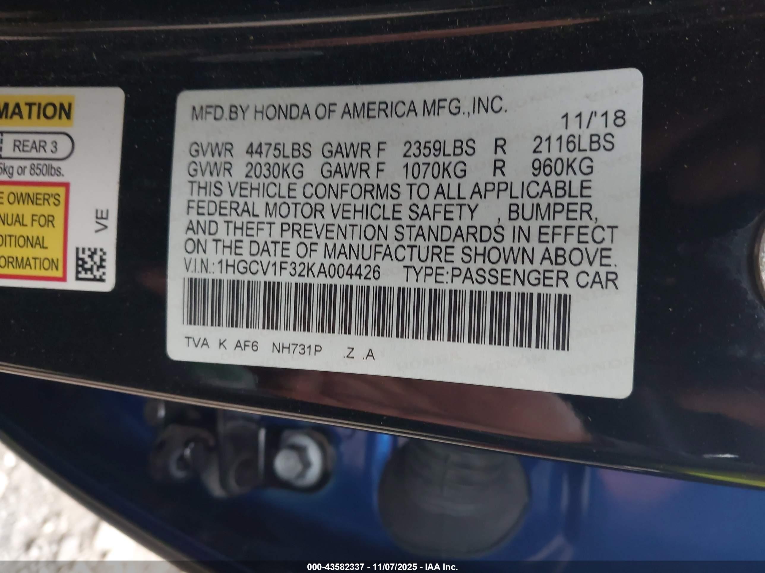 HONDA ACCORD image 9