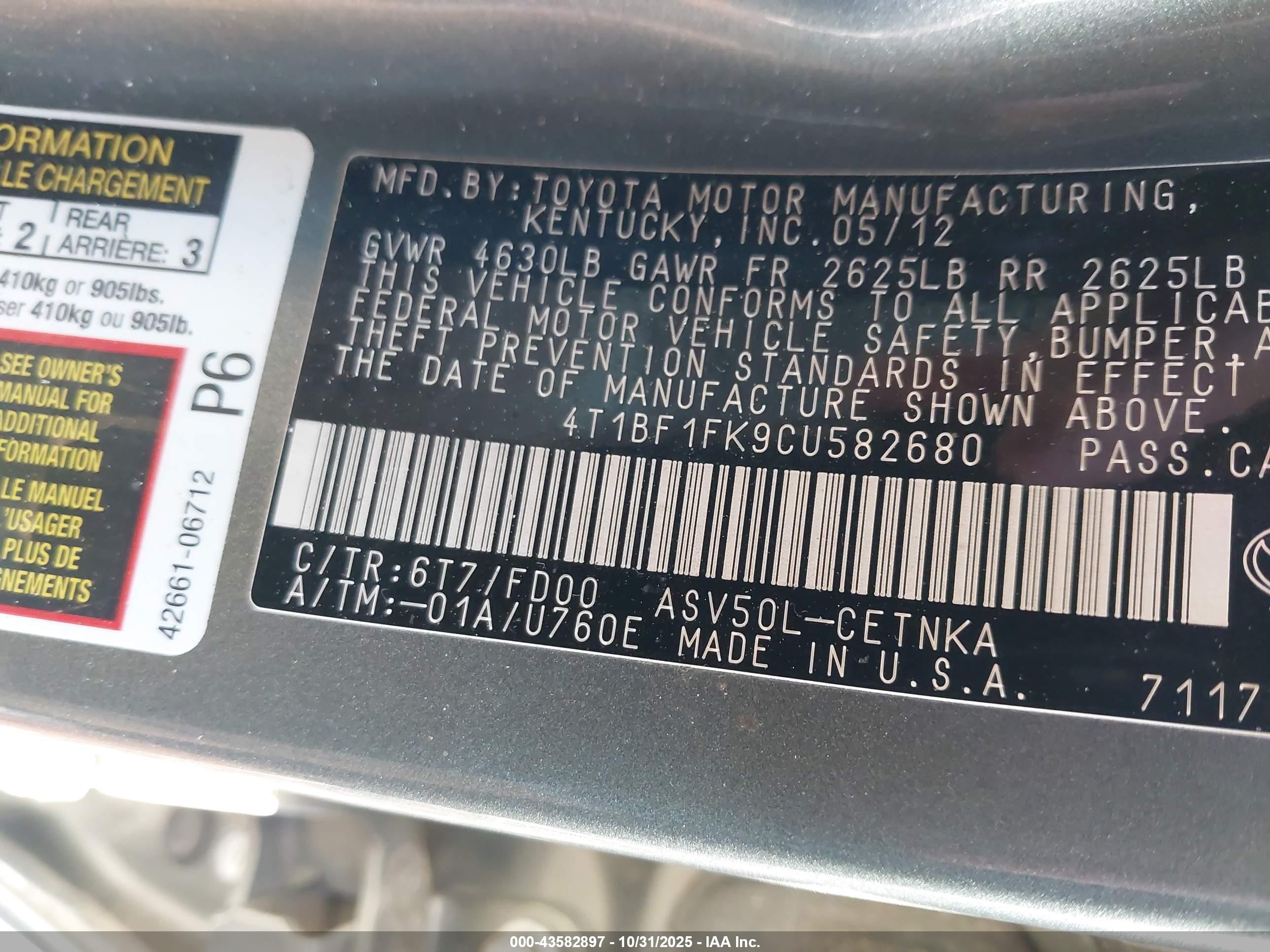 TOYOTA CAMRY image 9