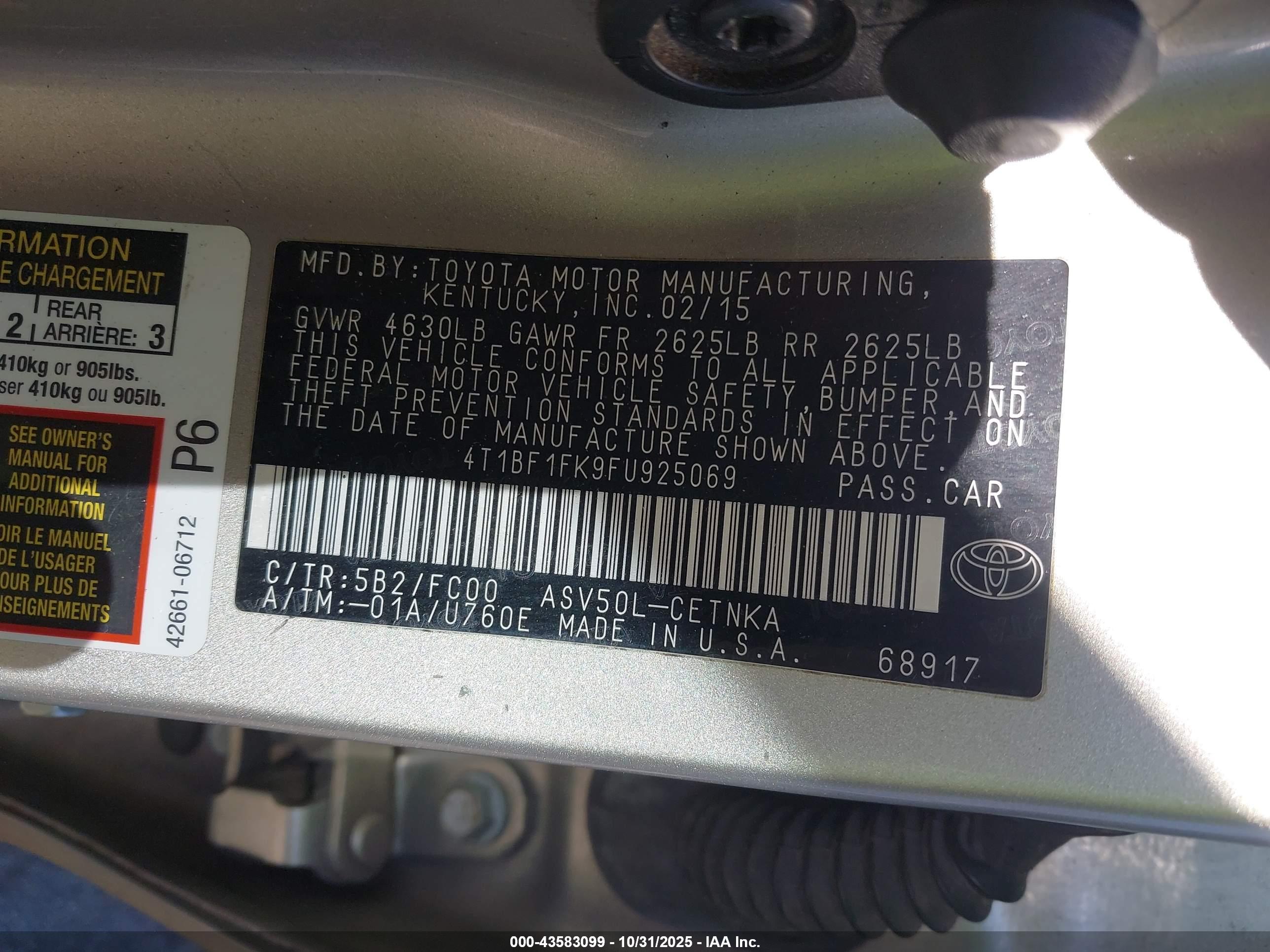 TOYOTA CAMRY image 9
