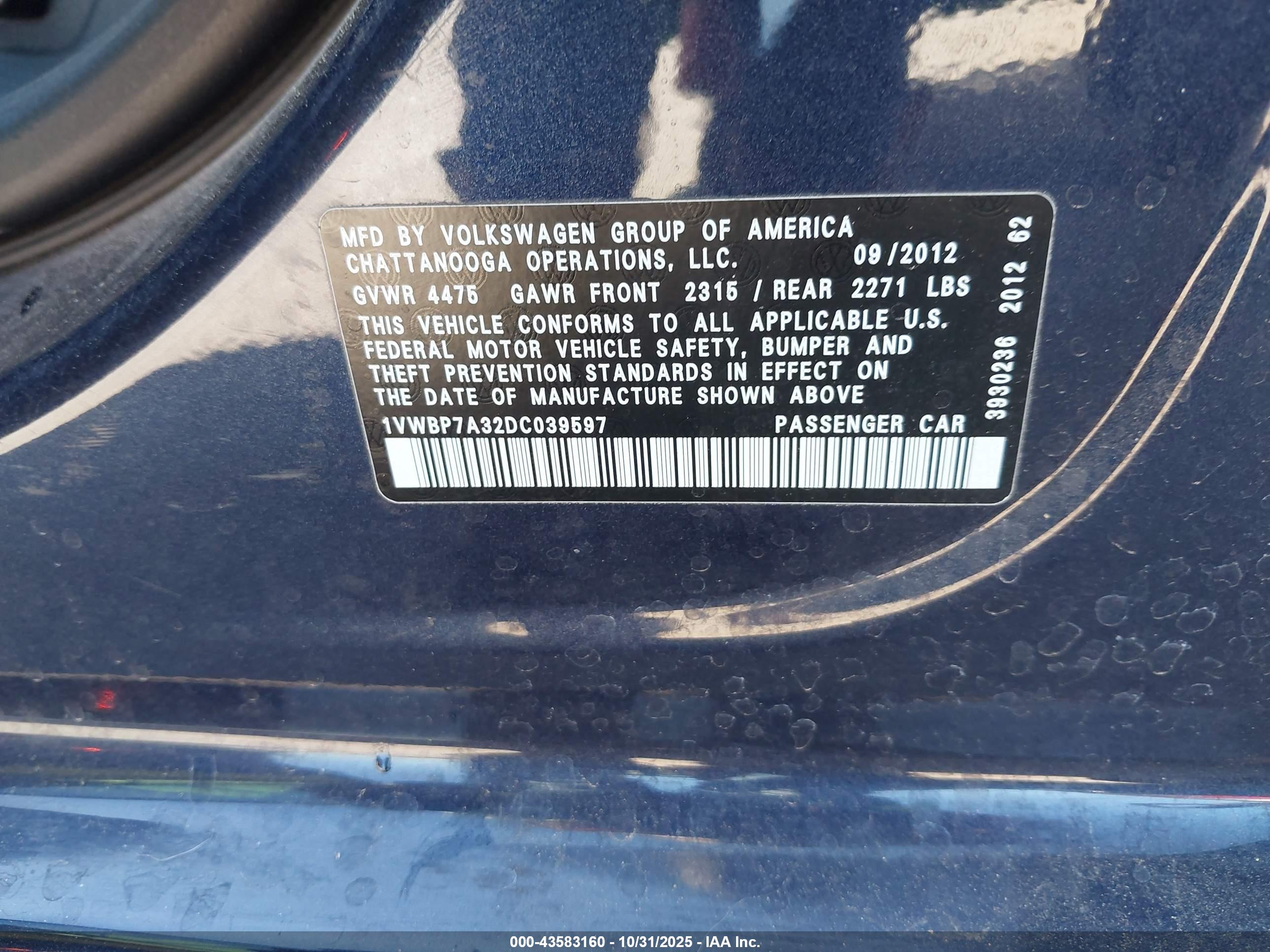 VOLKSWAGEN PASSAT image 9