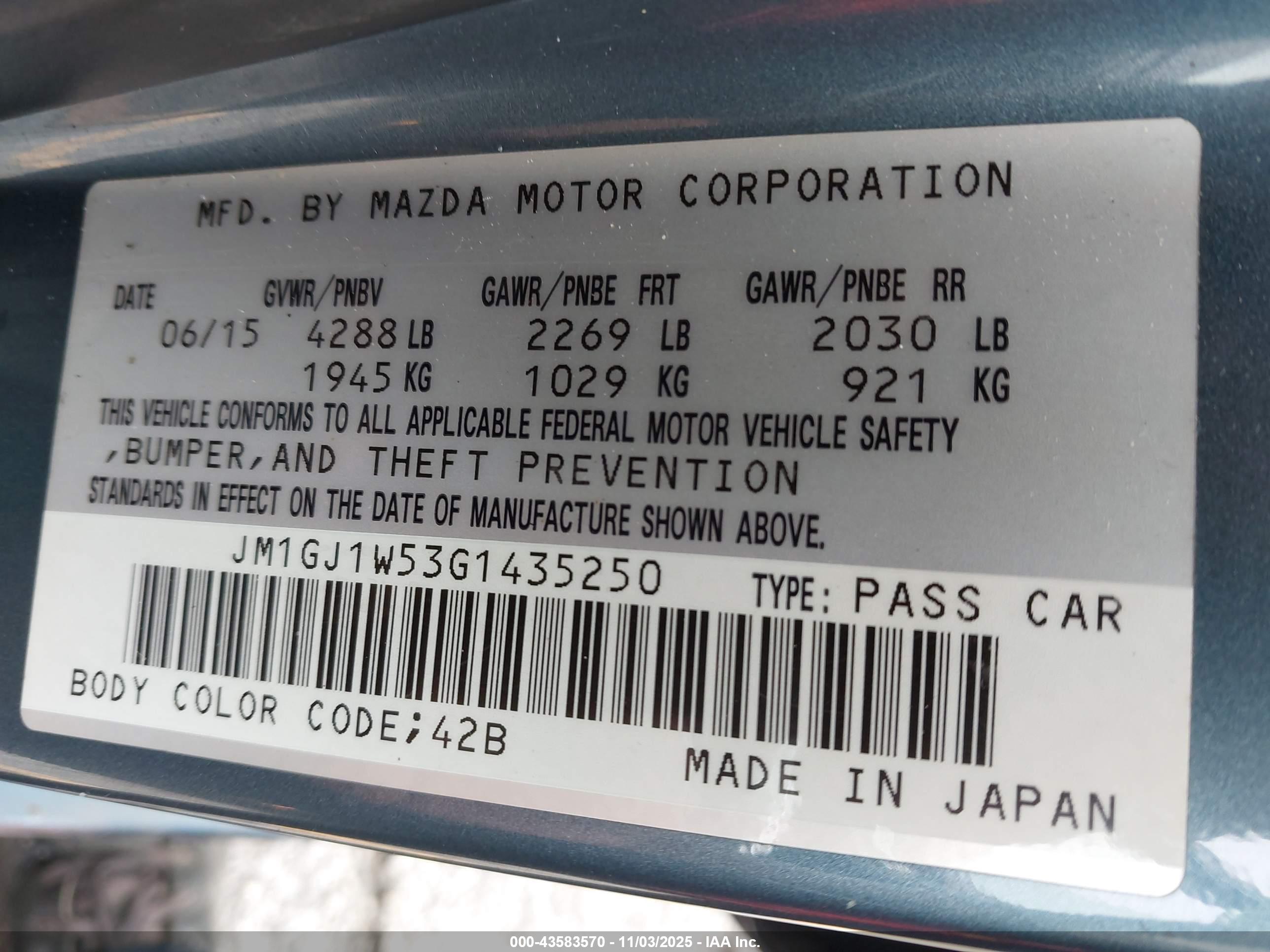 MAZDA MAZDA6 image 9
