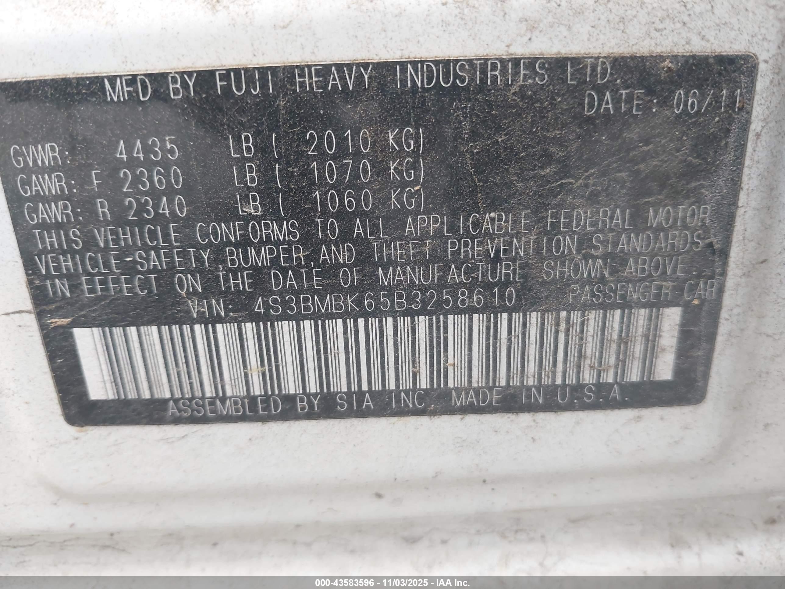 SUBARU LEGACY image 9
