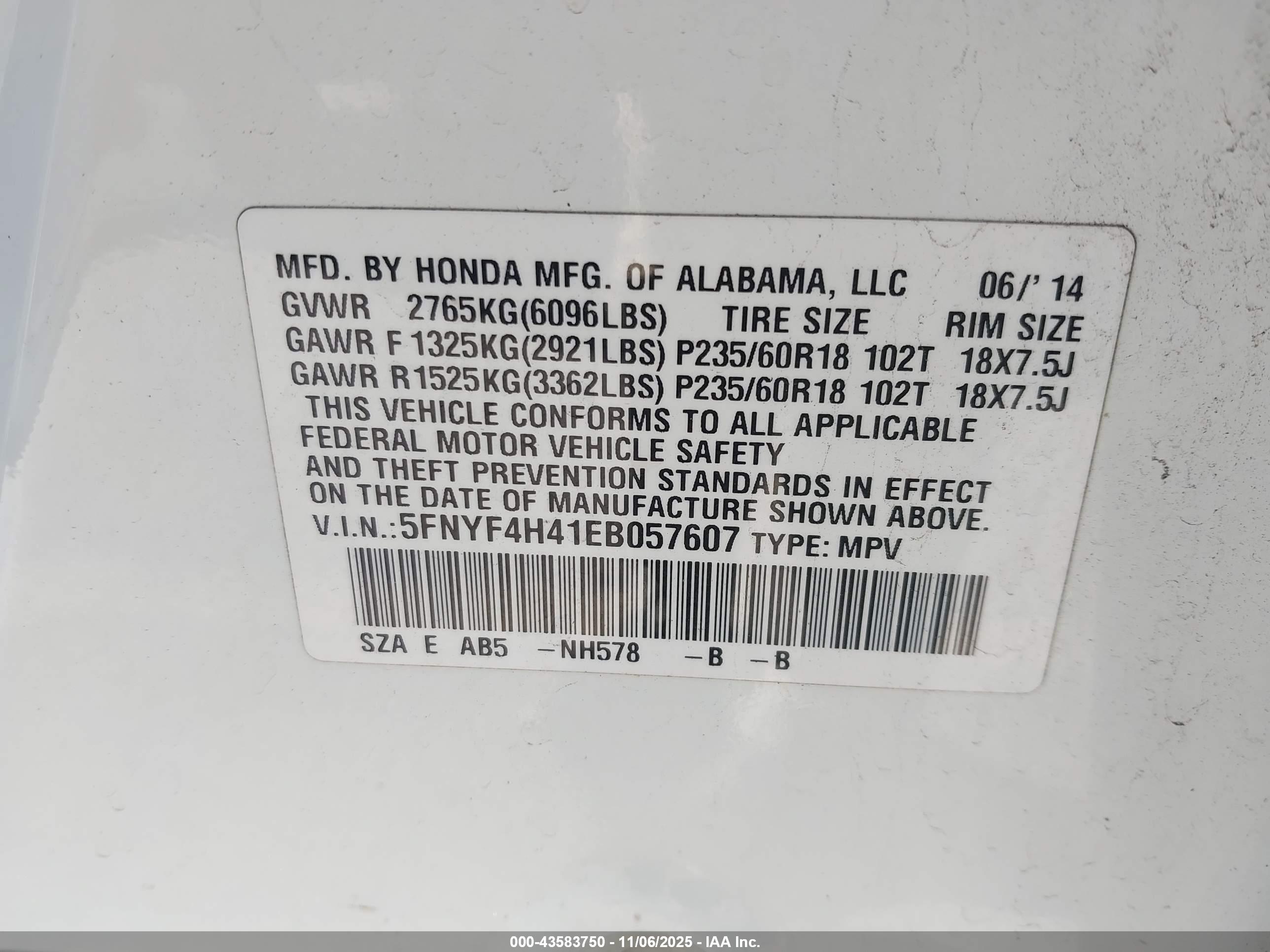 HONDA PILOT image 9