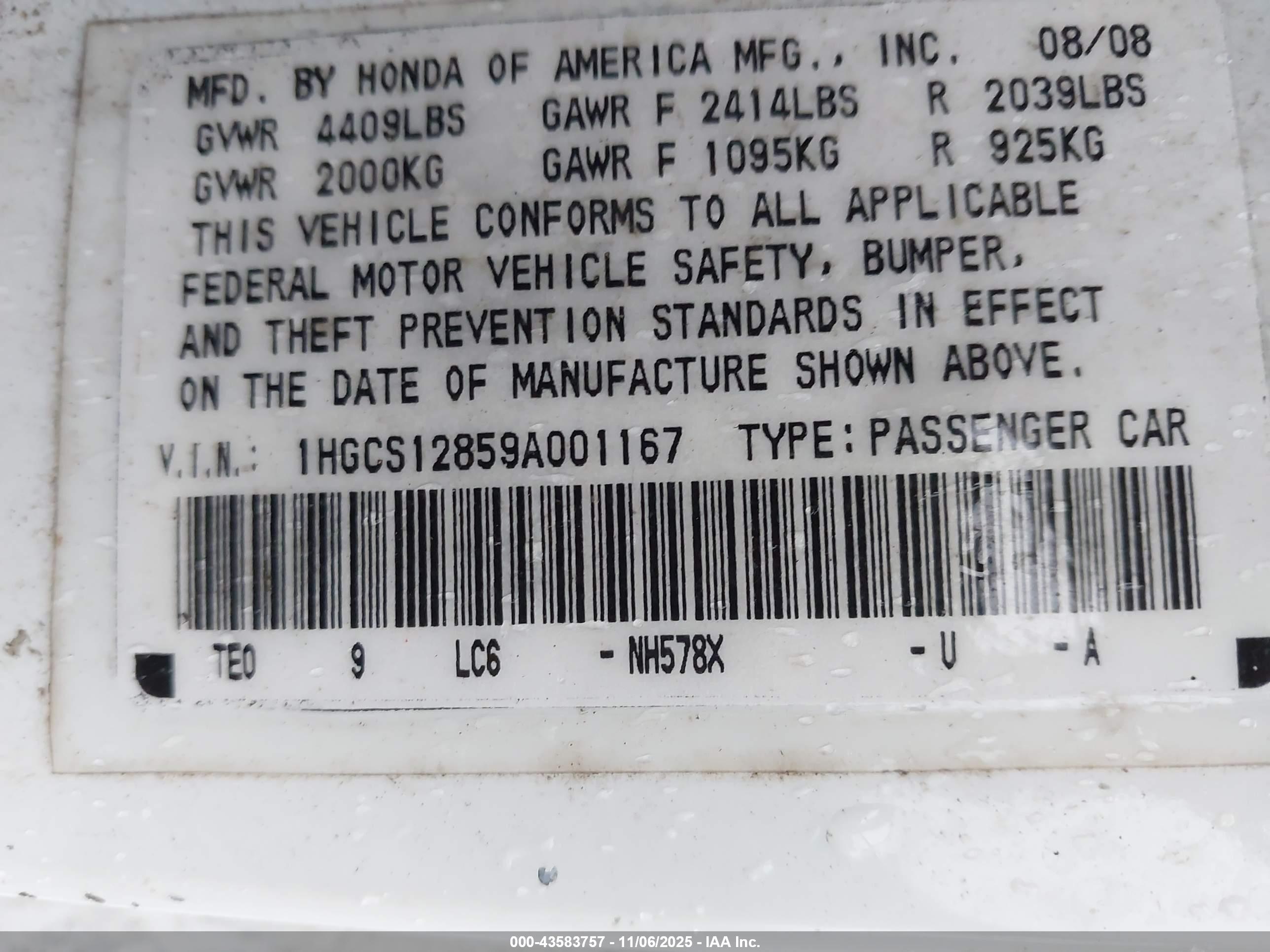 HONDA ACCORD image 9