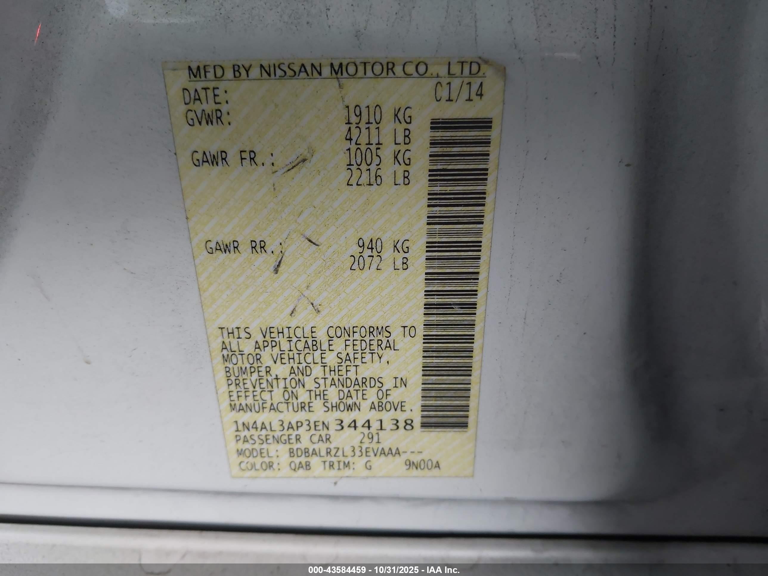 NISSAN ALTIMA image 9