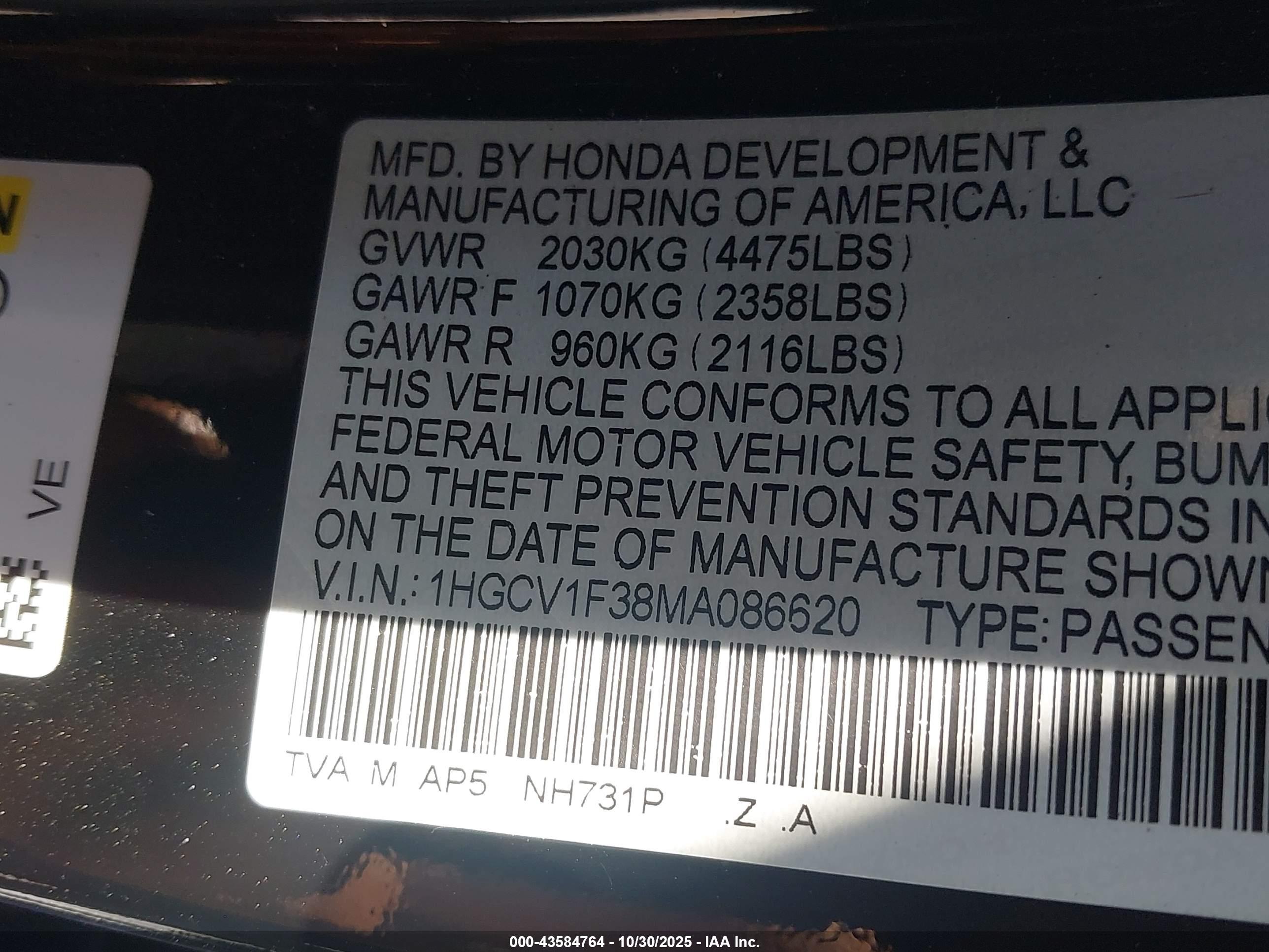 HONDA ACCORD image 9