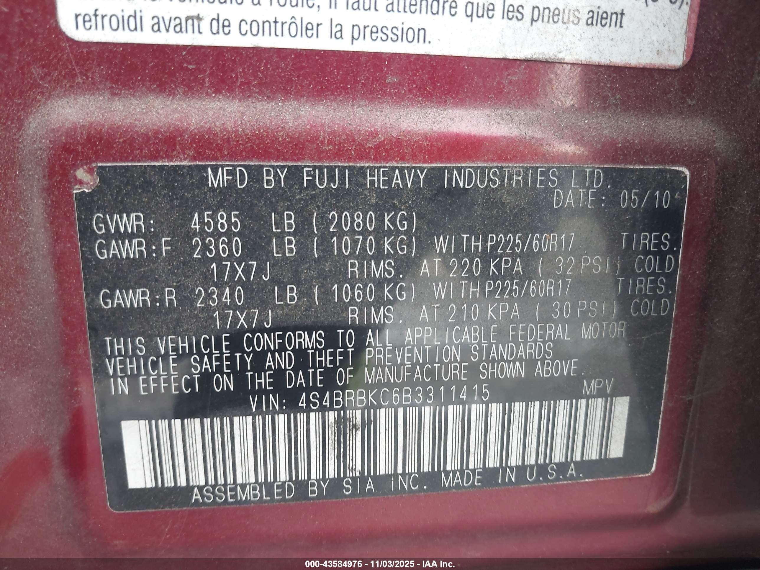 SUBARU OUTBACK image 9