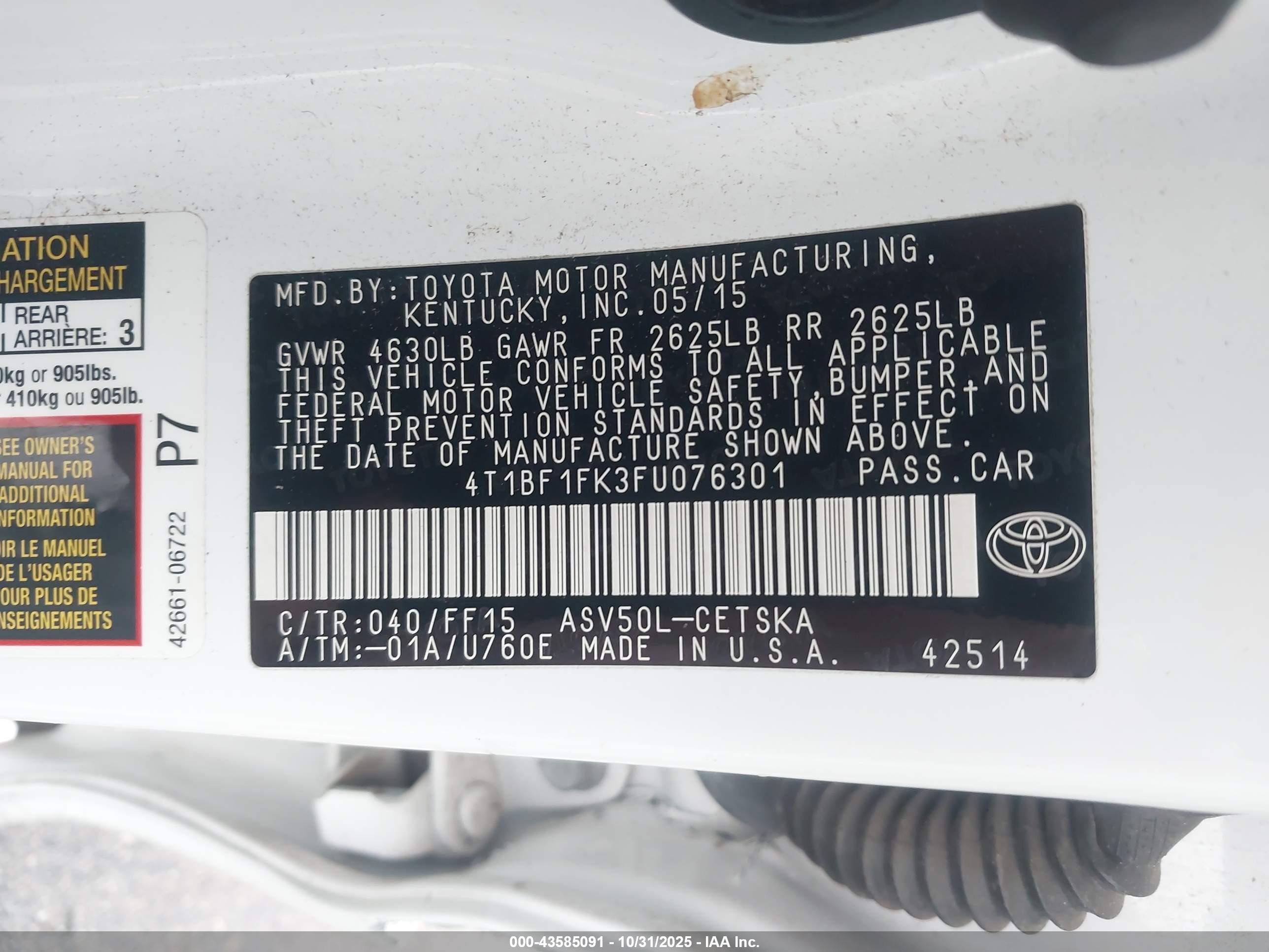 TOYOTA CAMRY image 9