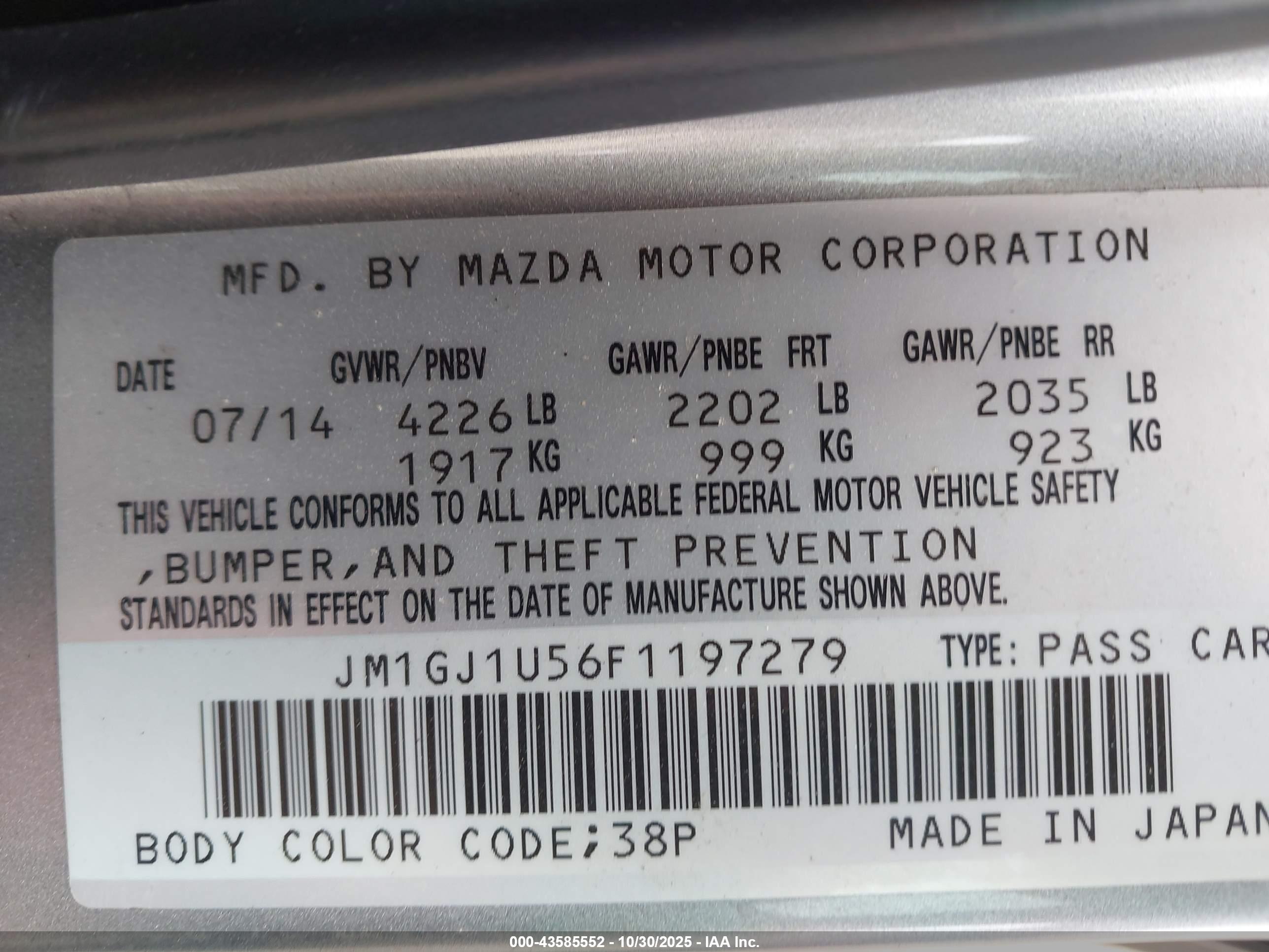 MAZDA MAZDA6 image 9