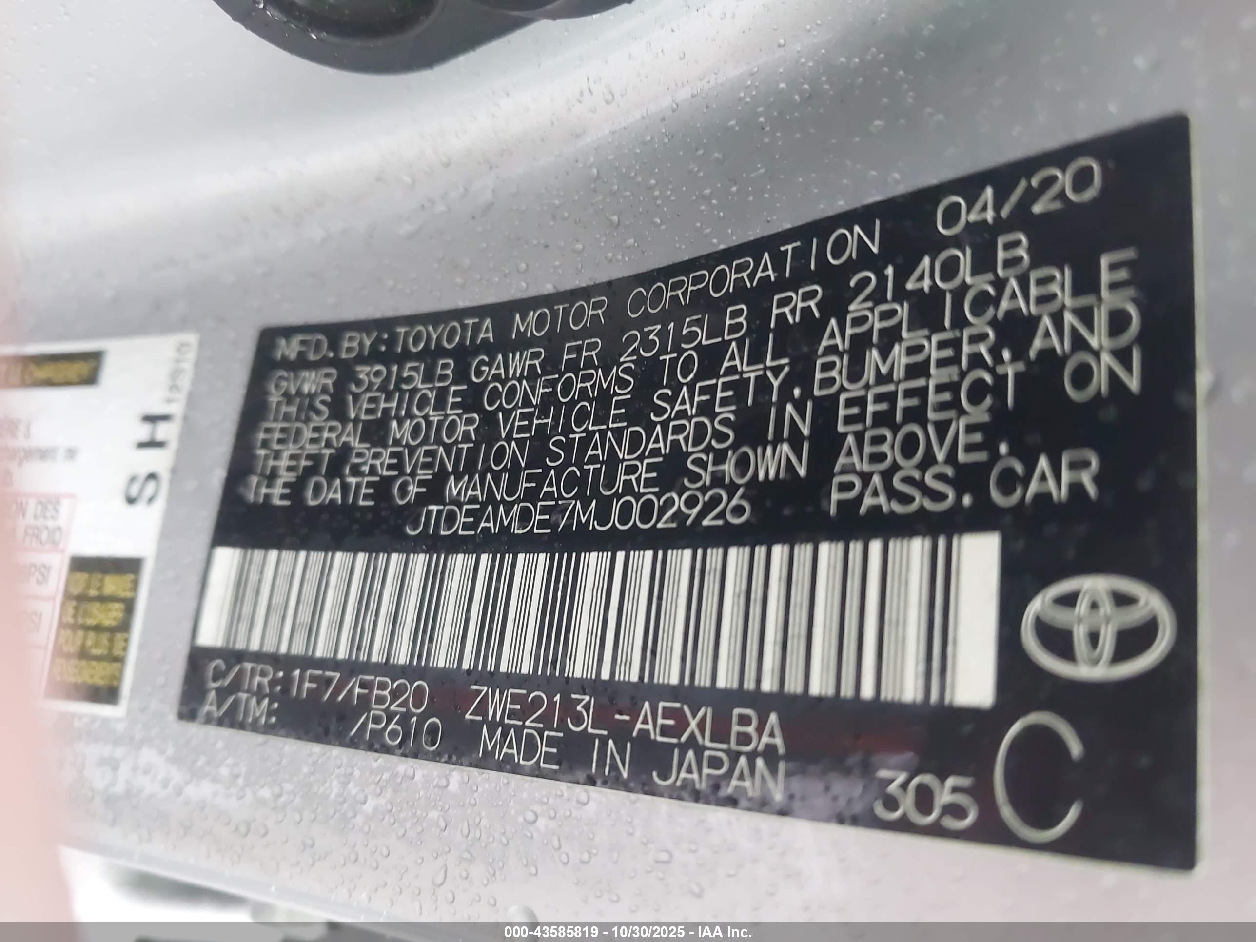 TOYOTA COROLLA image 9