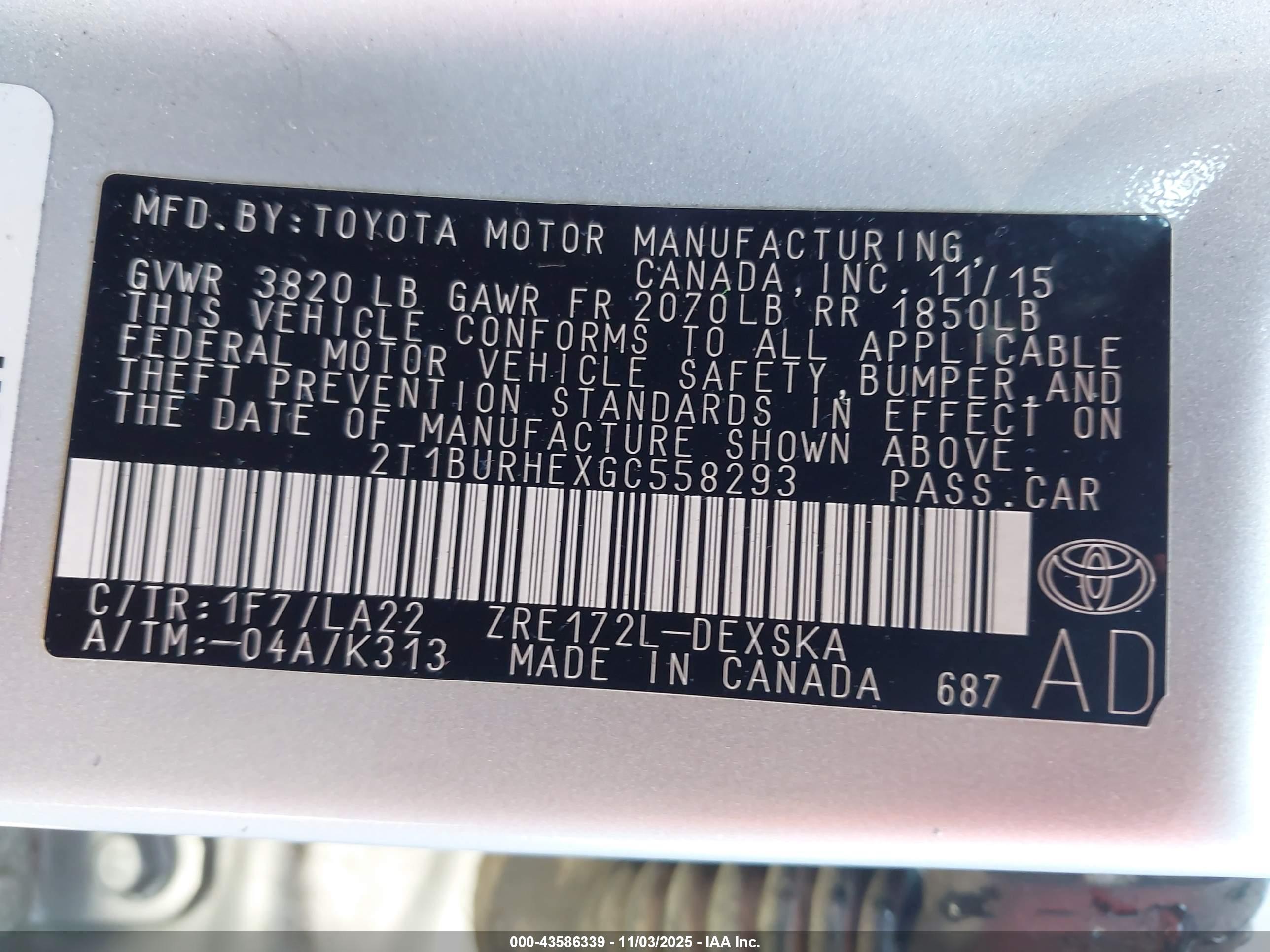 TOYOTA COROLLA image 9