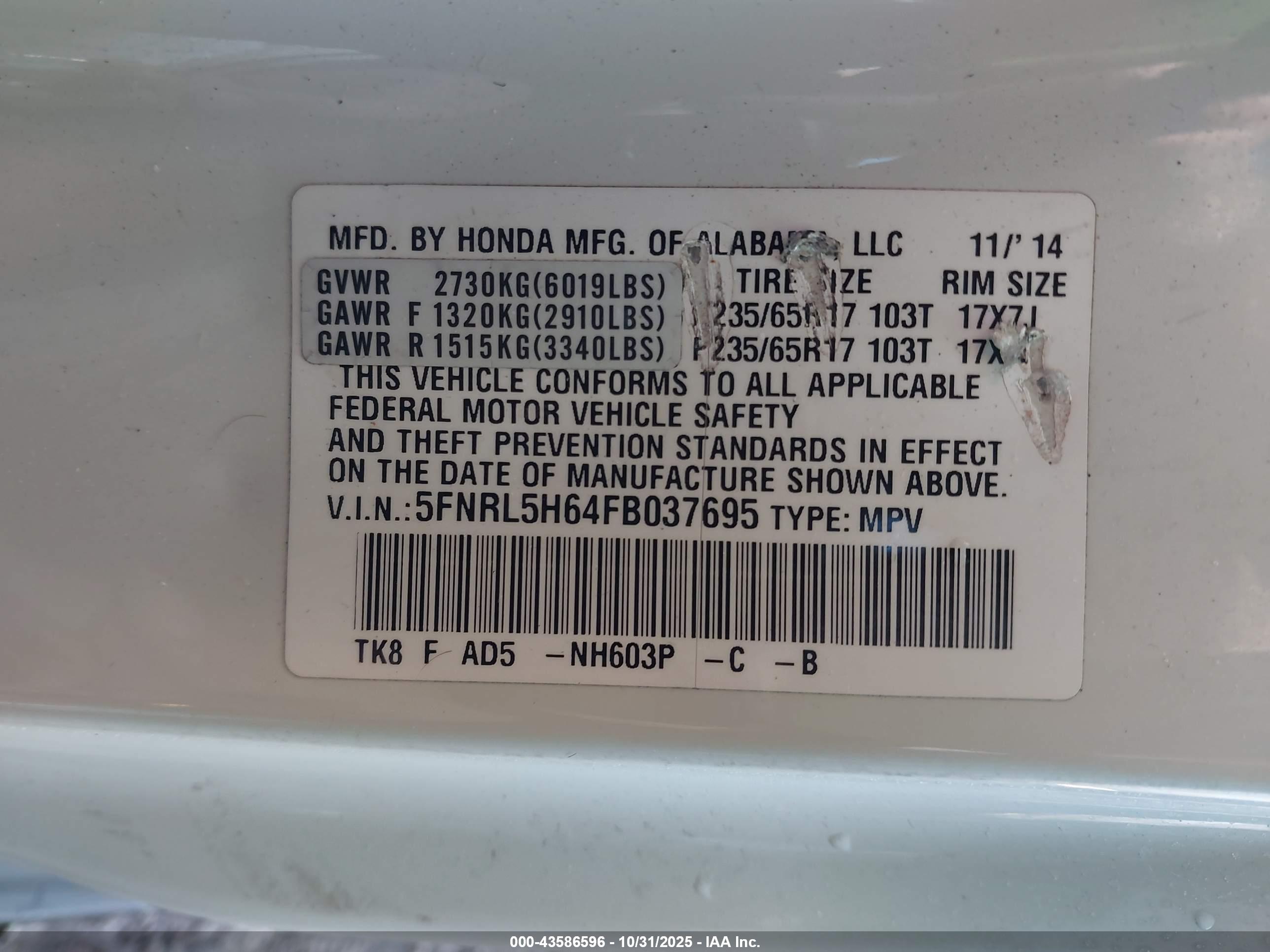HONDA ODYSSEY image 9