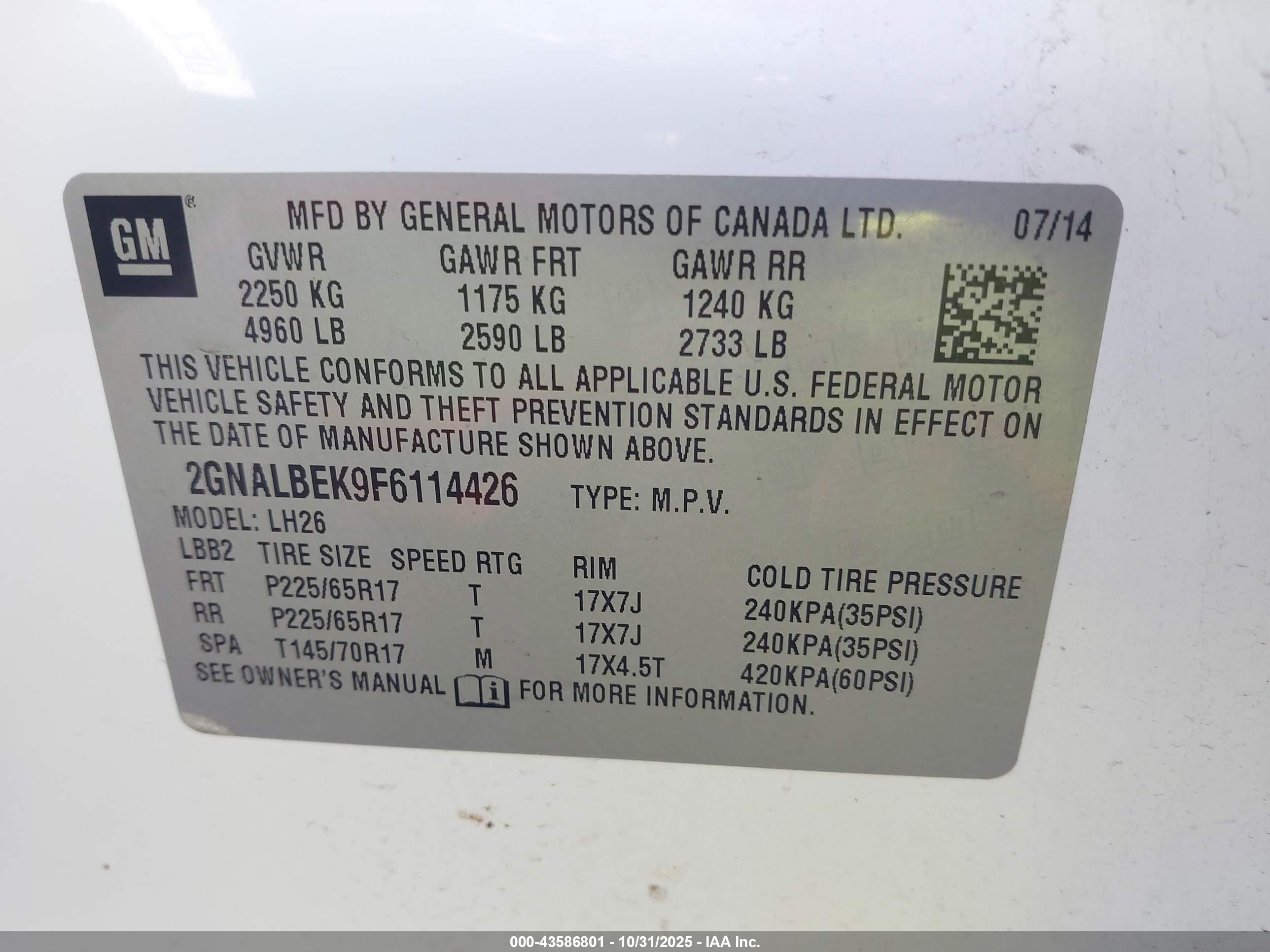 CHEVROLET EQUINOX image 9