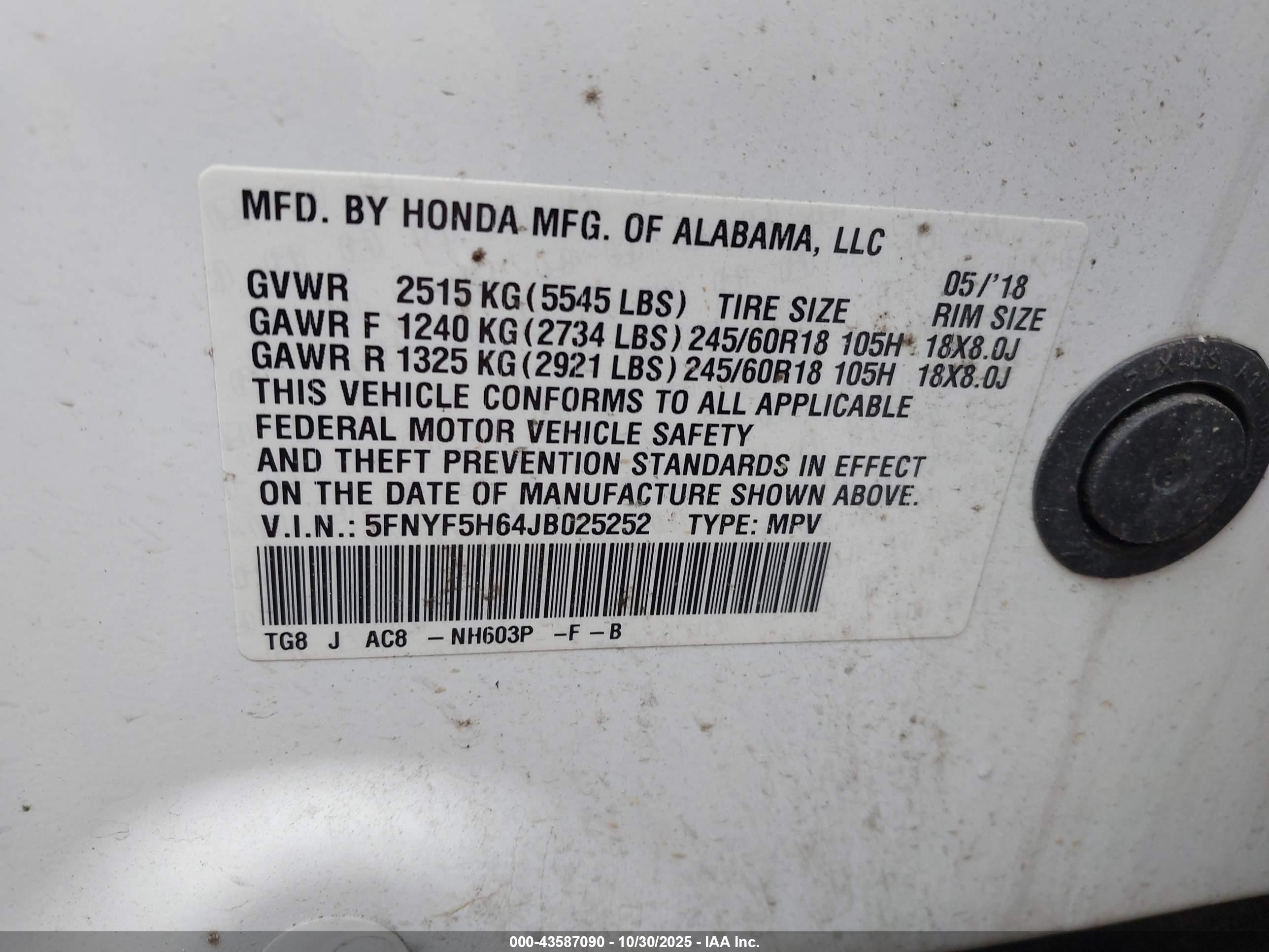 HONDA PILOT image 9