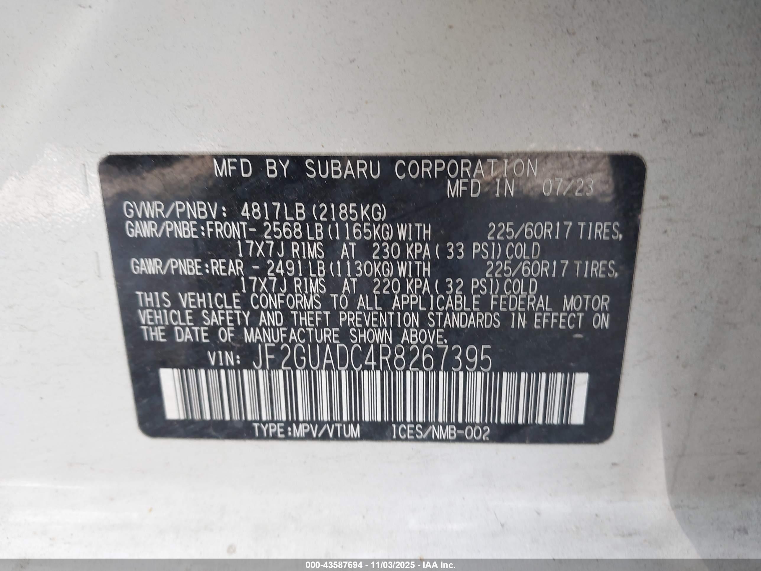 SUBARU CROSSTREK image 9