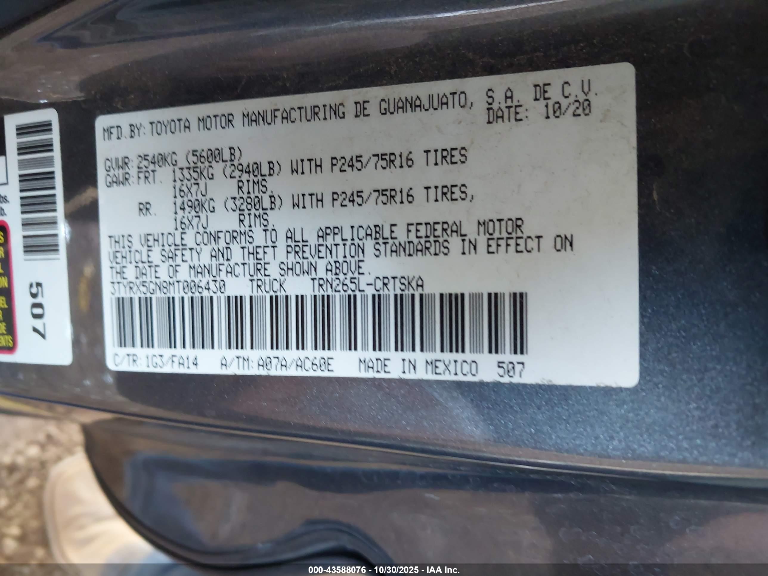 TOYOTA TACOMA image 9