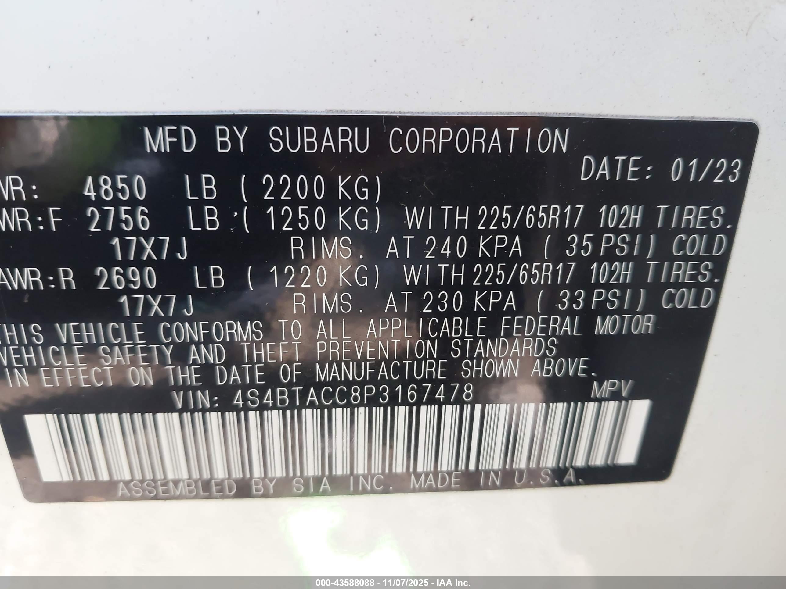 SUBARU OUTBACK image 9