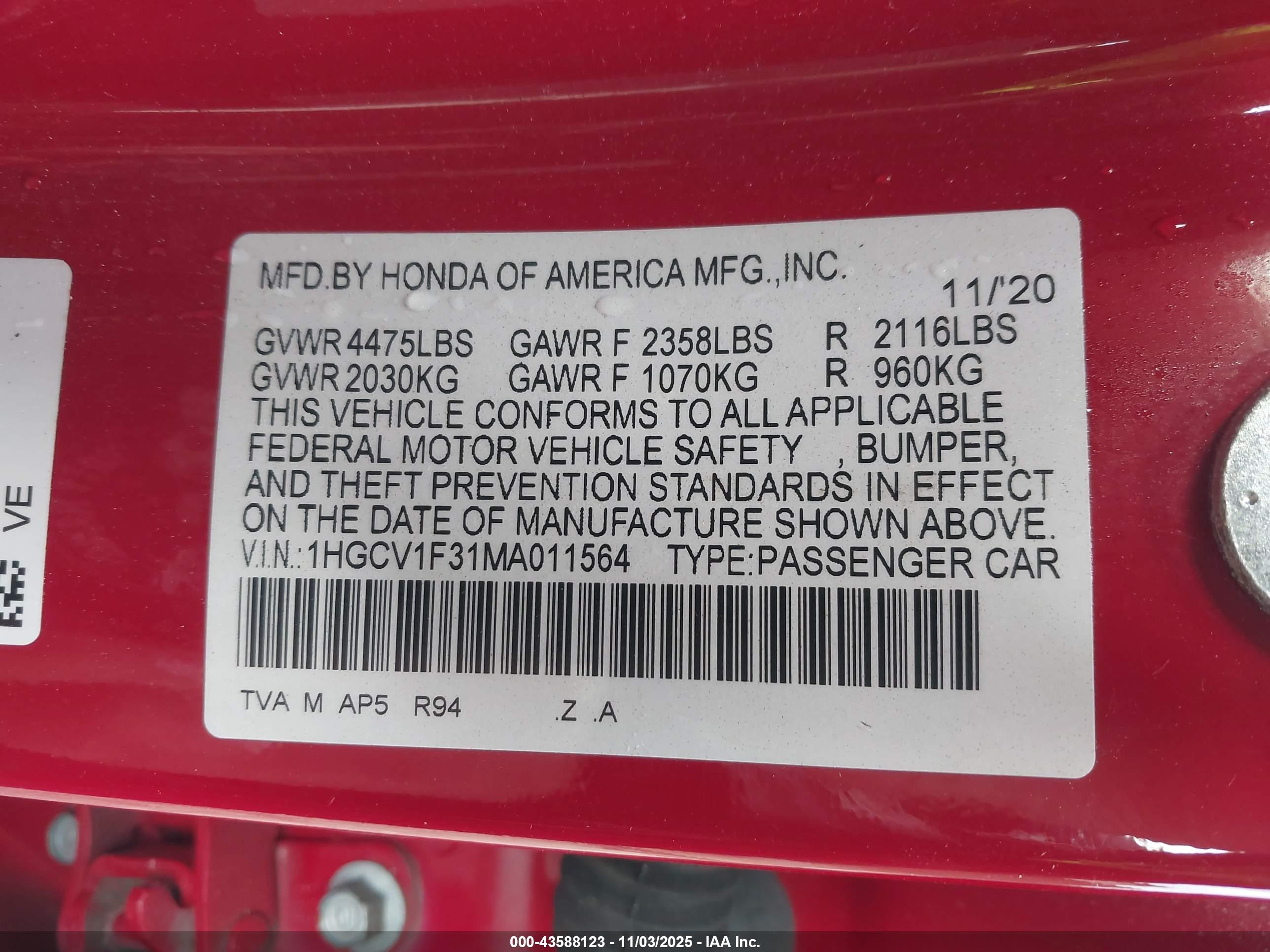 HONDA ACCORD image 9