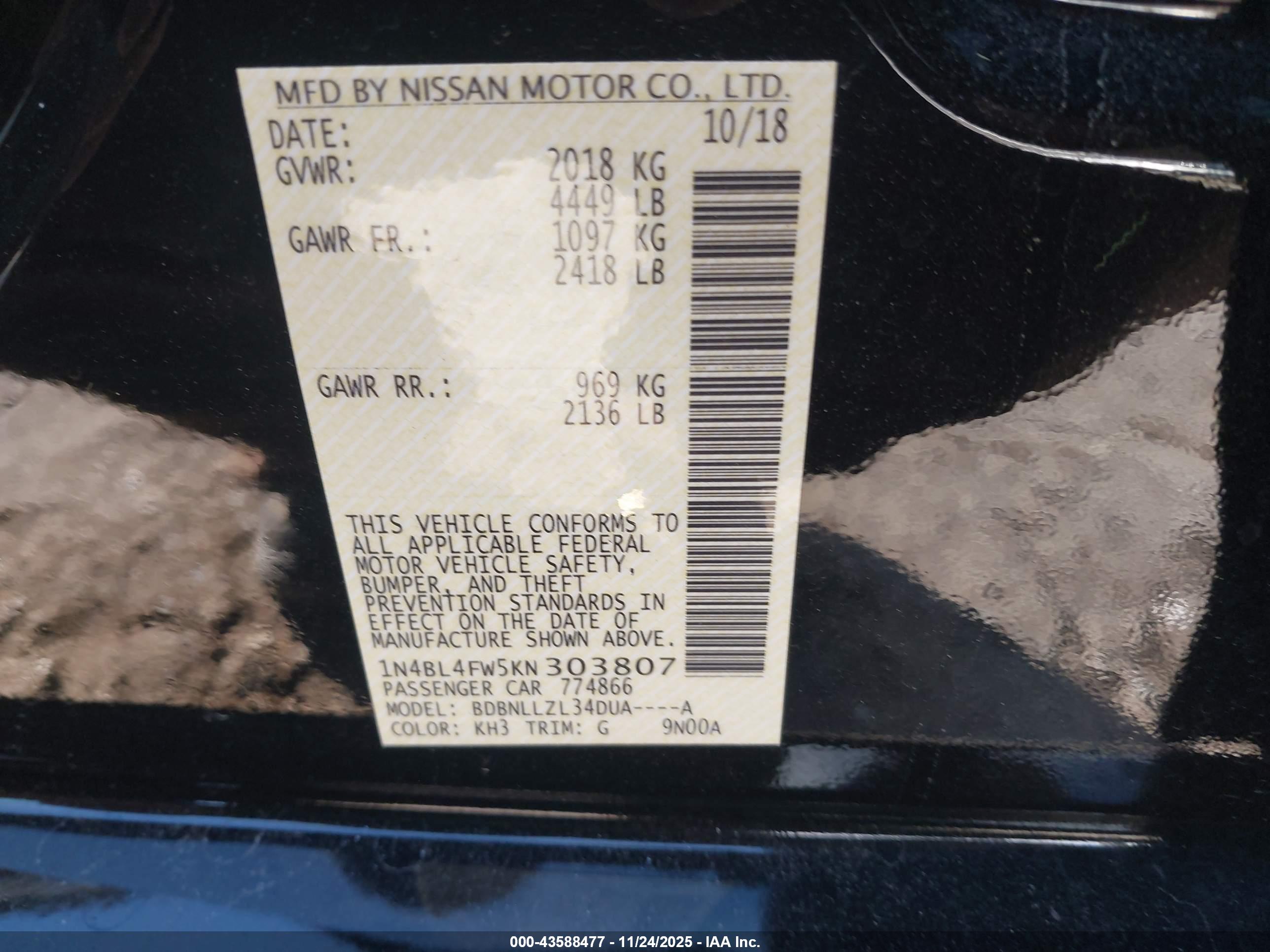 NISSAN ALTIMA image 9